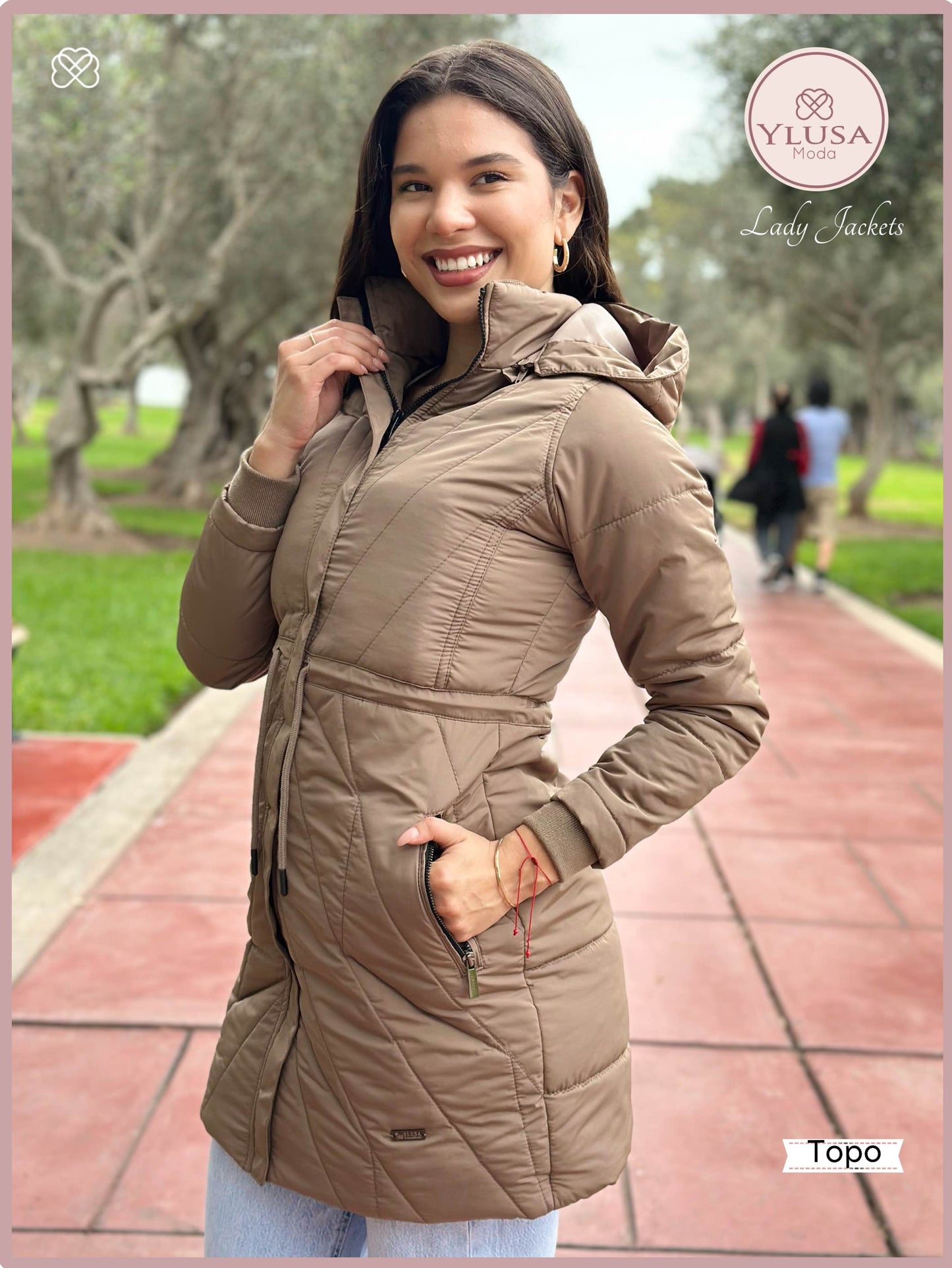 PARKA EXTRA LARGA YAMILA - TOPO