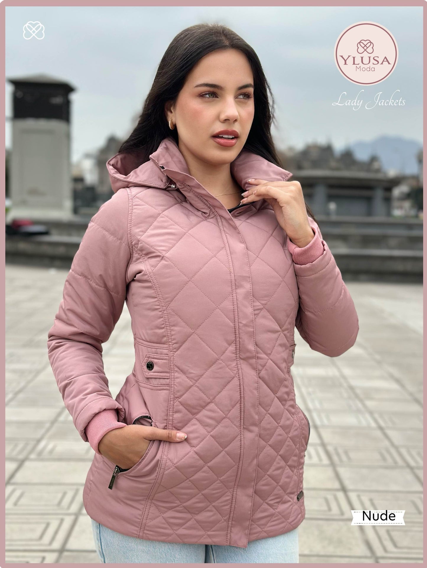 PARKA 3/4 C/FORRO PELUCHE YAZURY - NUDE