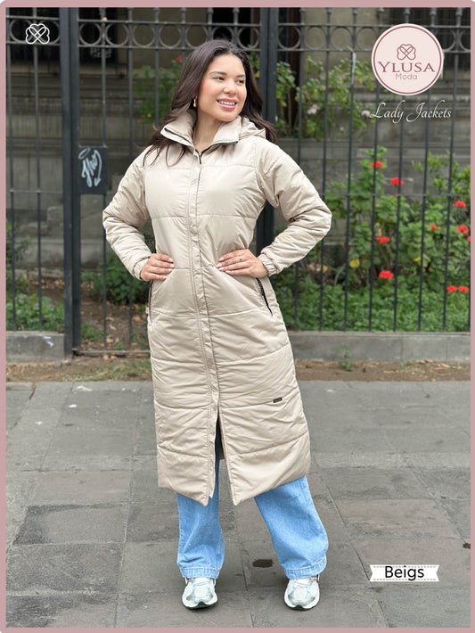 PARKA MAXI EXTRA LARGA PALOMA - BEIGS