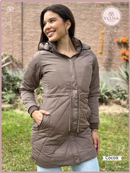 PARKA EXTRA LARGA YAMILA - COCOA