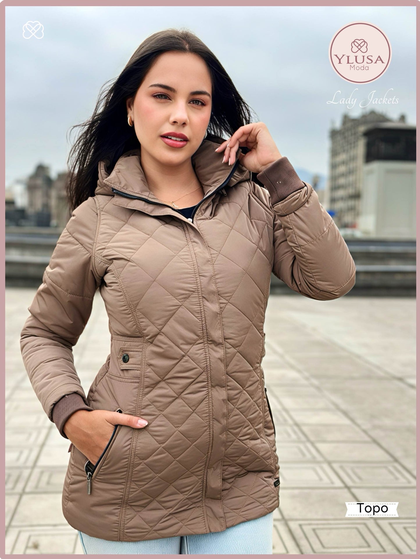 PARKA 3/4 C/PELUCHE YAZURY - TOPO