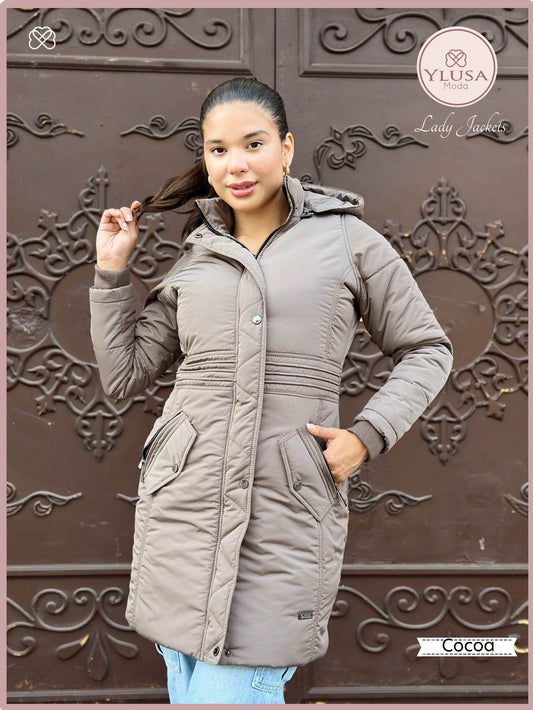 PARKA EXTRA LARGA ROMA - COCOA