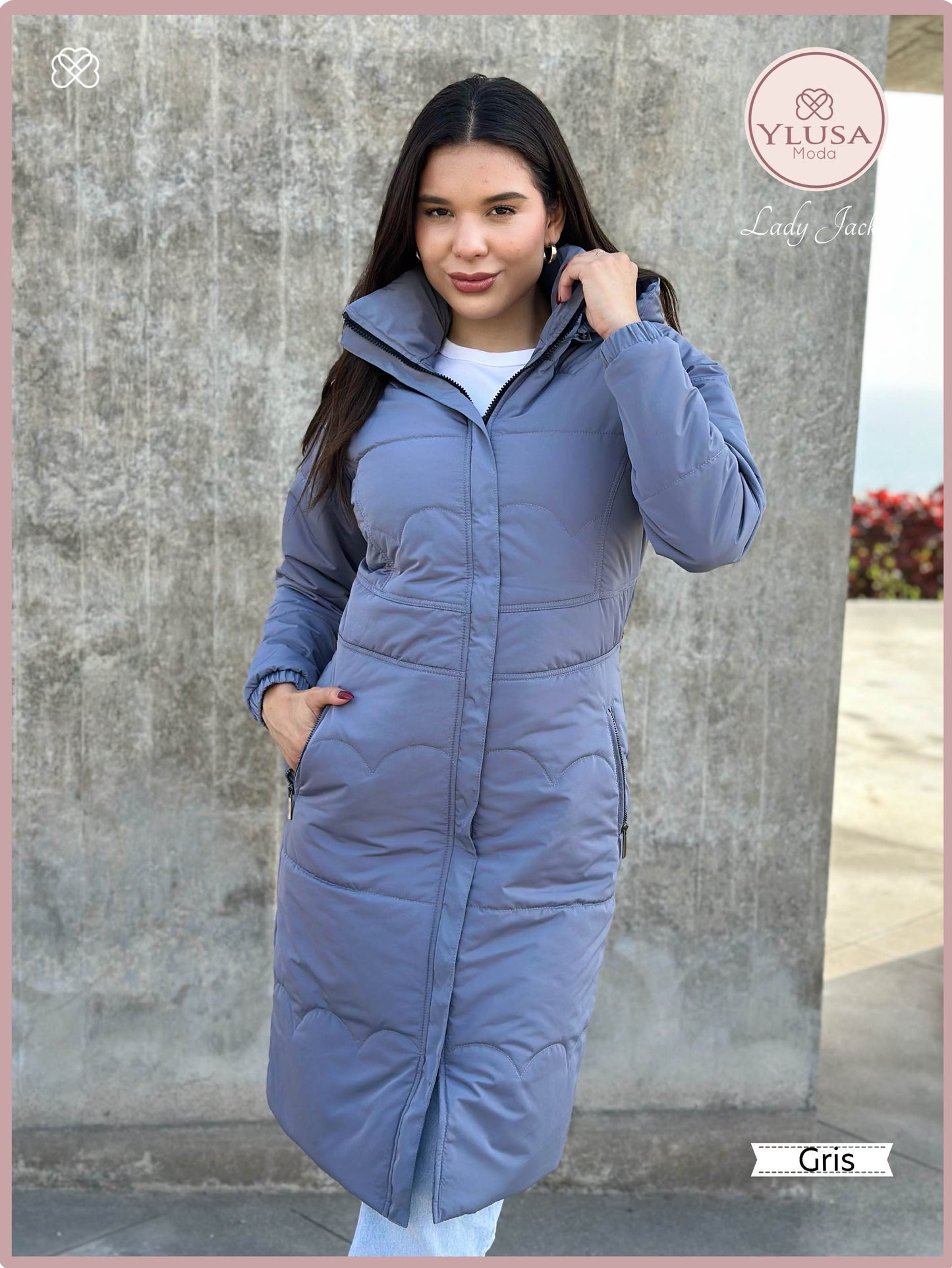 PARKA MAXI LARGA ALEXA - GRIS