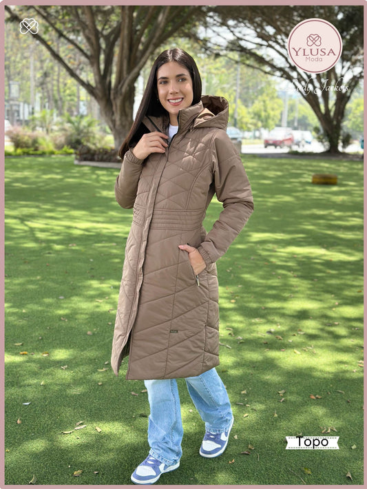 PARKA MAXI LARGA AURORA - TOPO