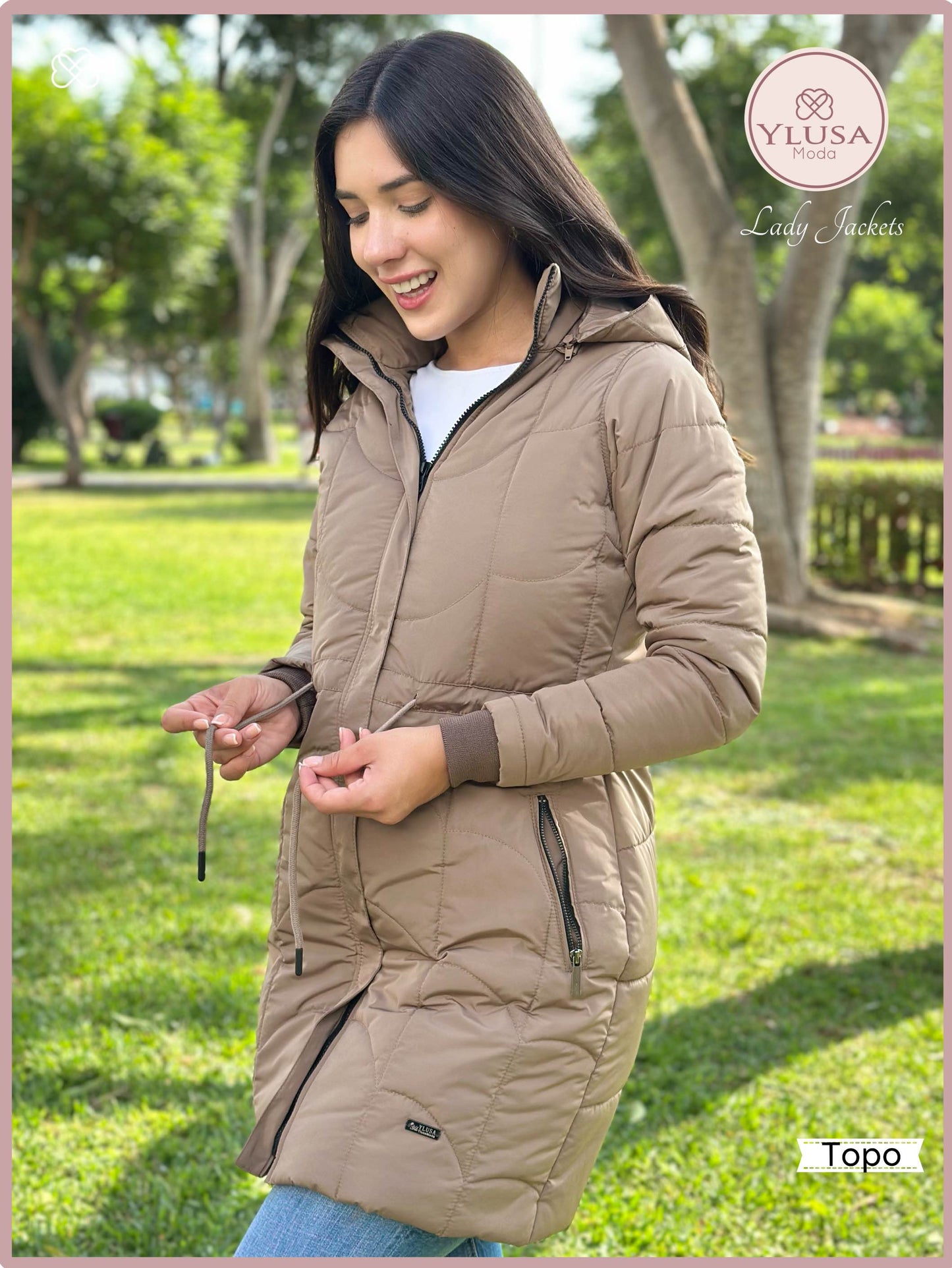 PARKA EXTRA LARGA C/PELUCHE FABIOLA - TOPO