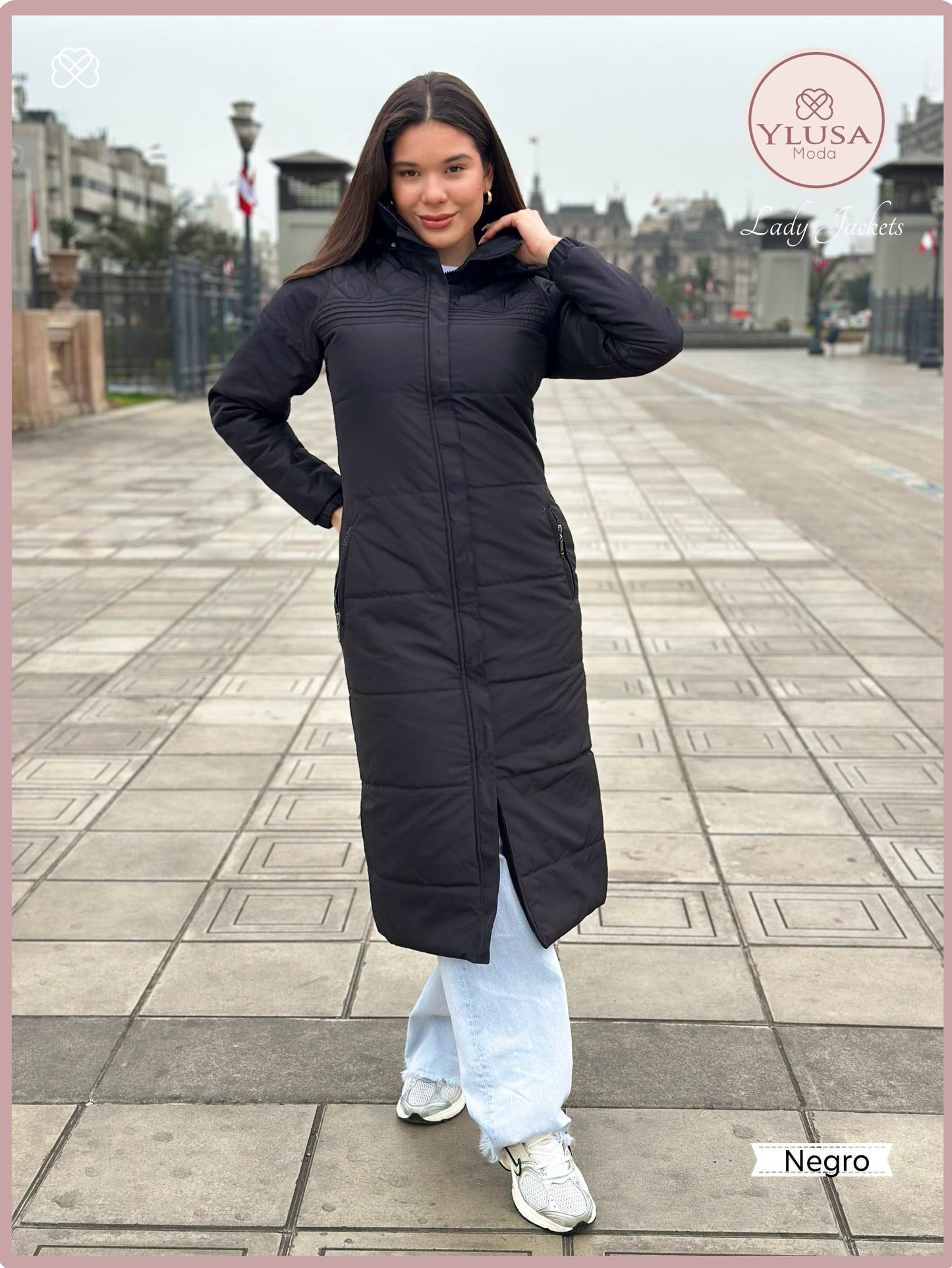 PARKA MAXI 120CM EMMA - NEGRO