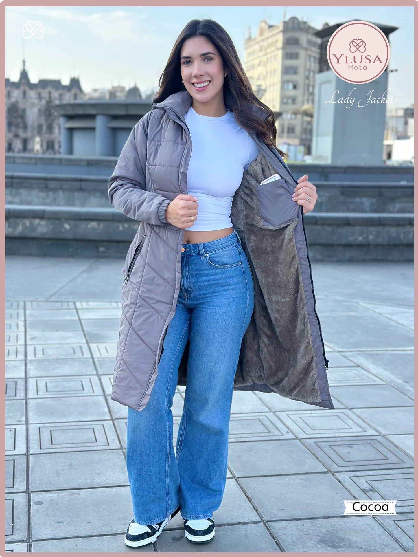 PARKA MAXI LARGA EMELY - COCOA