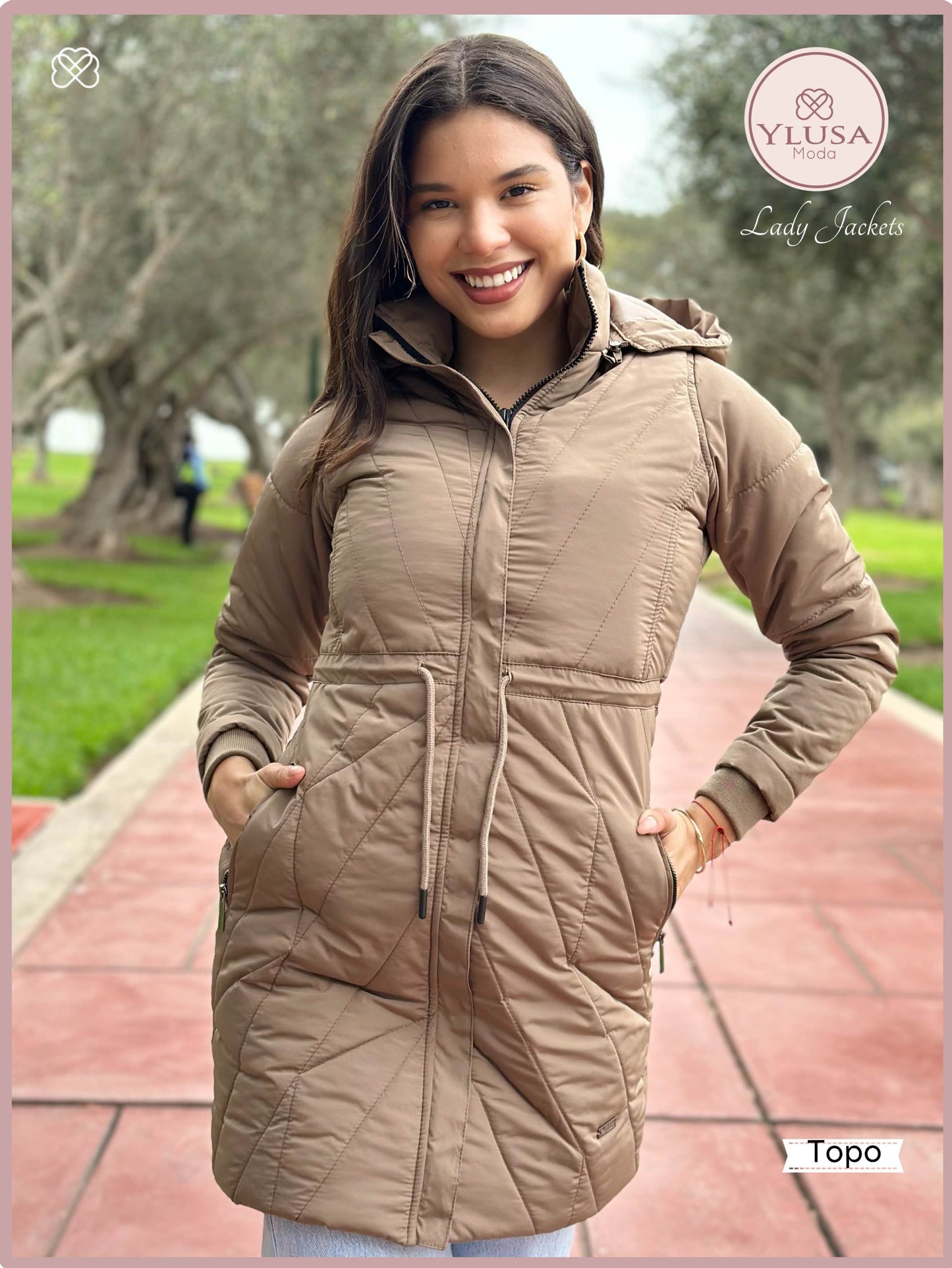 PARKA EXTRA LARGA YAMILA - TOPO