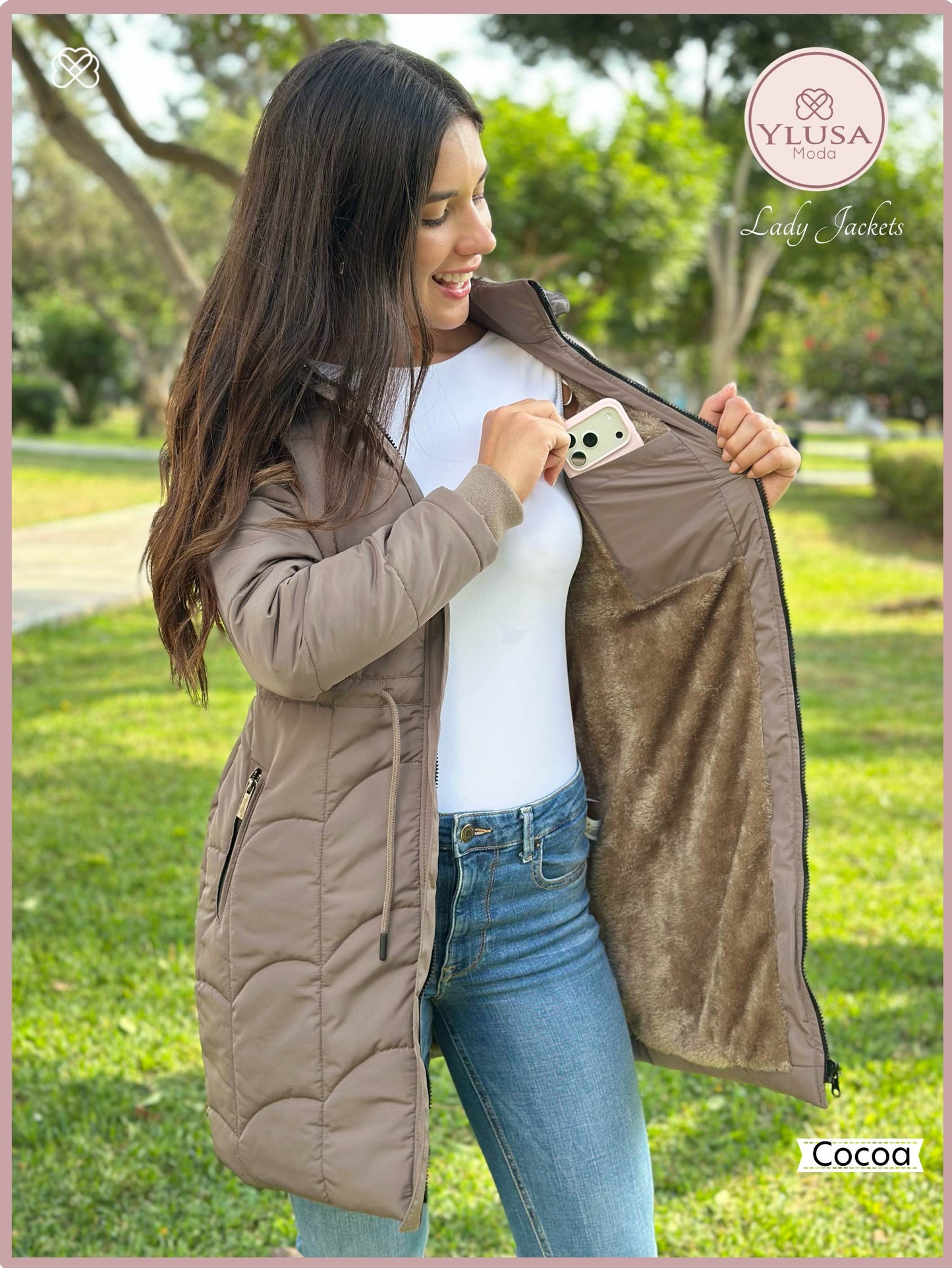 PARKA EXTRA LARGA C/PELUCHE FABIOLA - COCOA