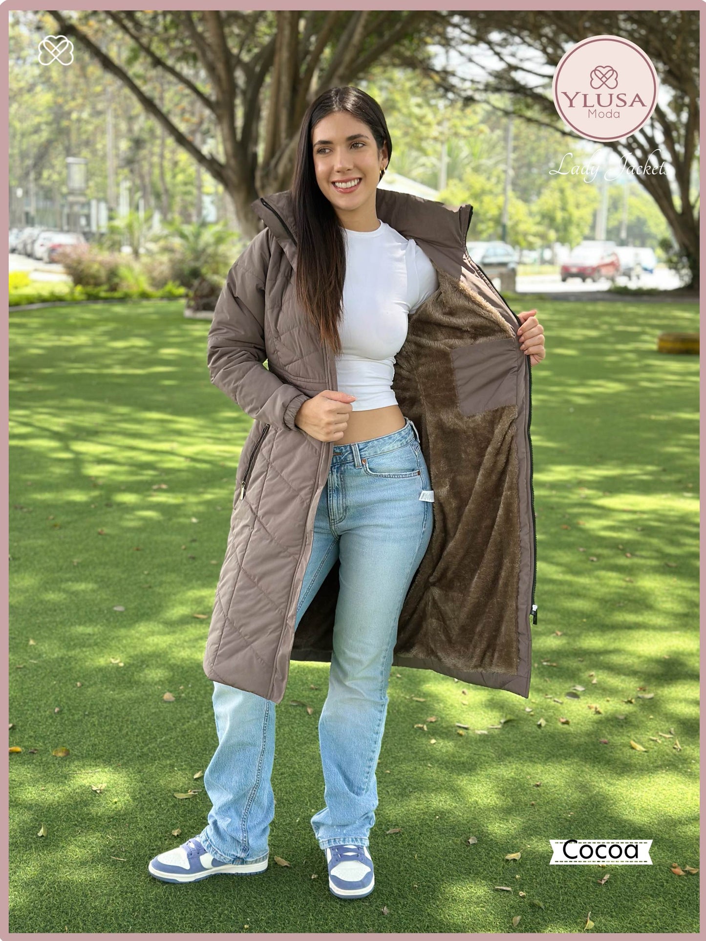 PARKA MAXI LARGA AURORA - COCOA