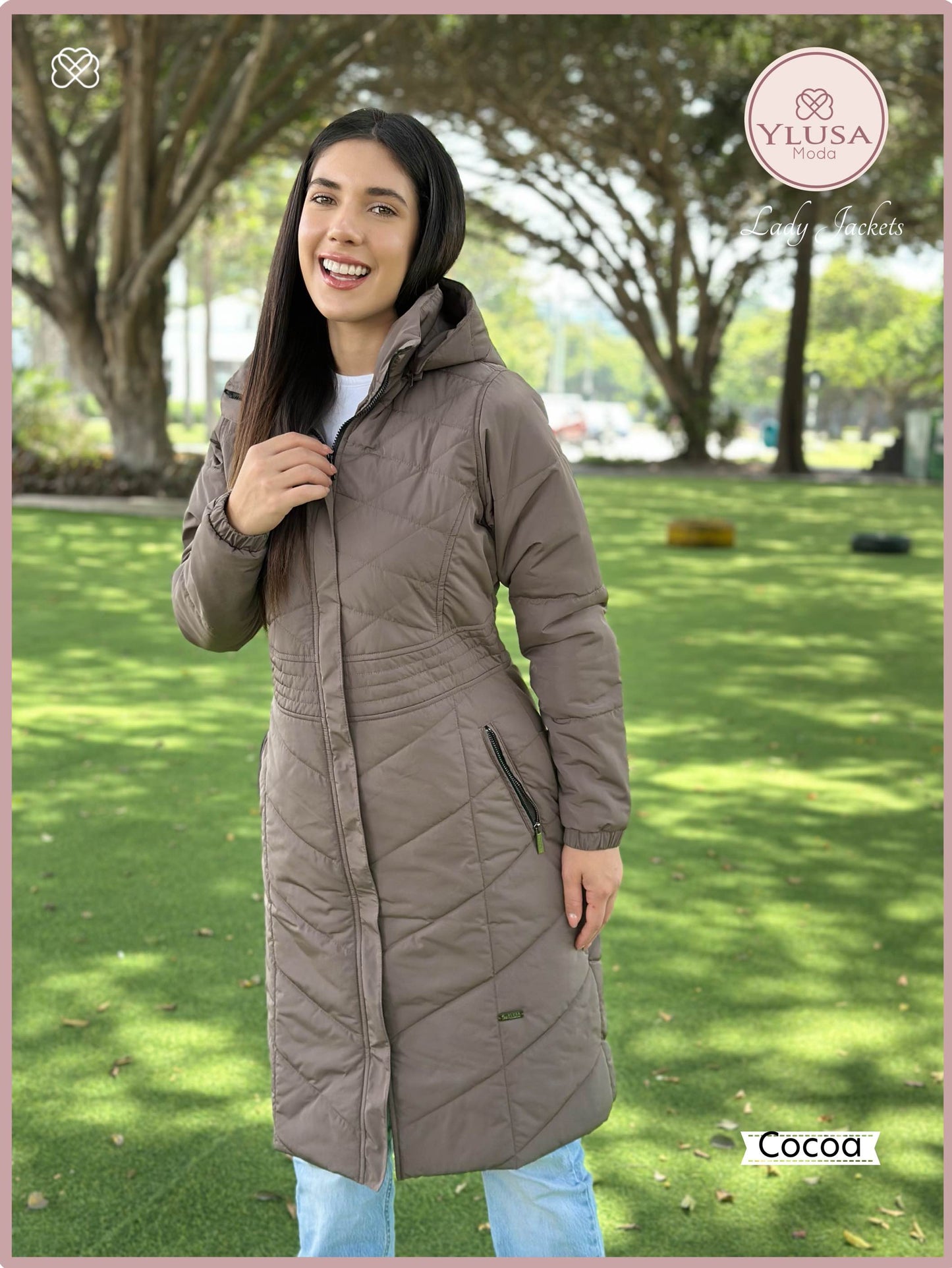PARKA MAXI LARGA AURORA - COCOA