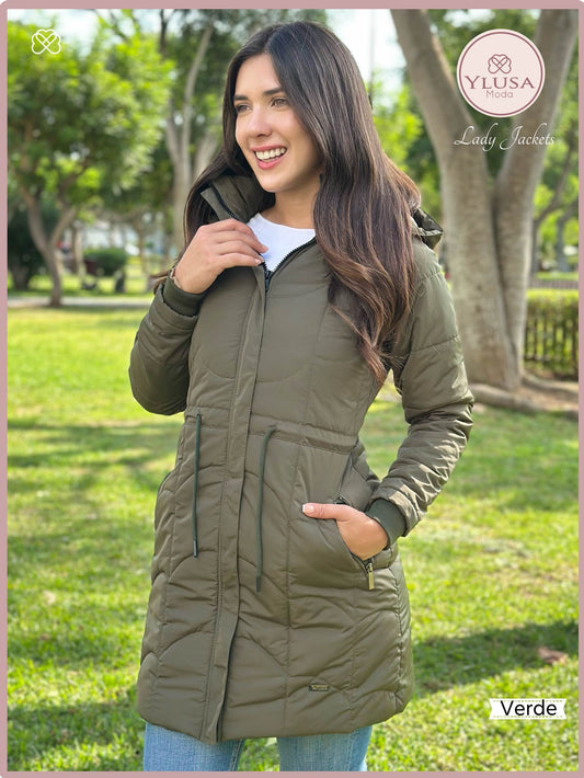 PARKA EXTRA LARGA C/PELUCHE FABIOLA - VERDE