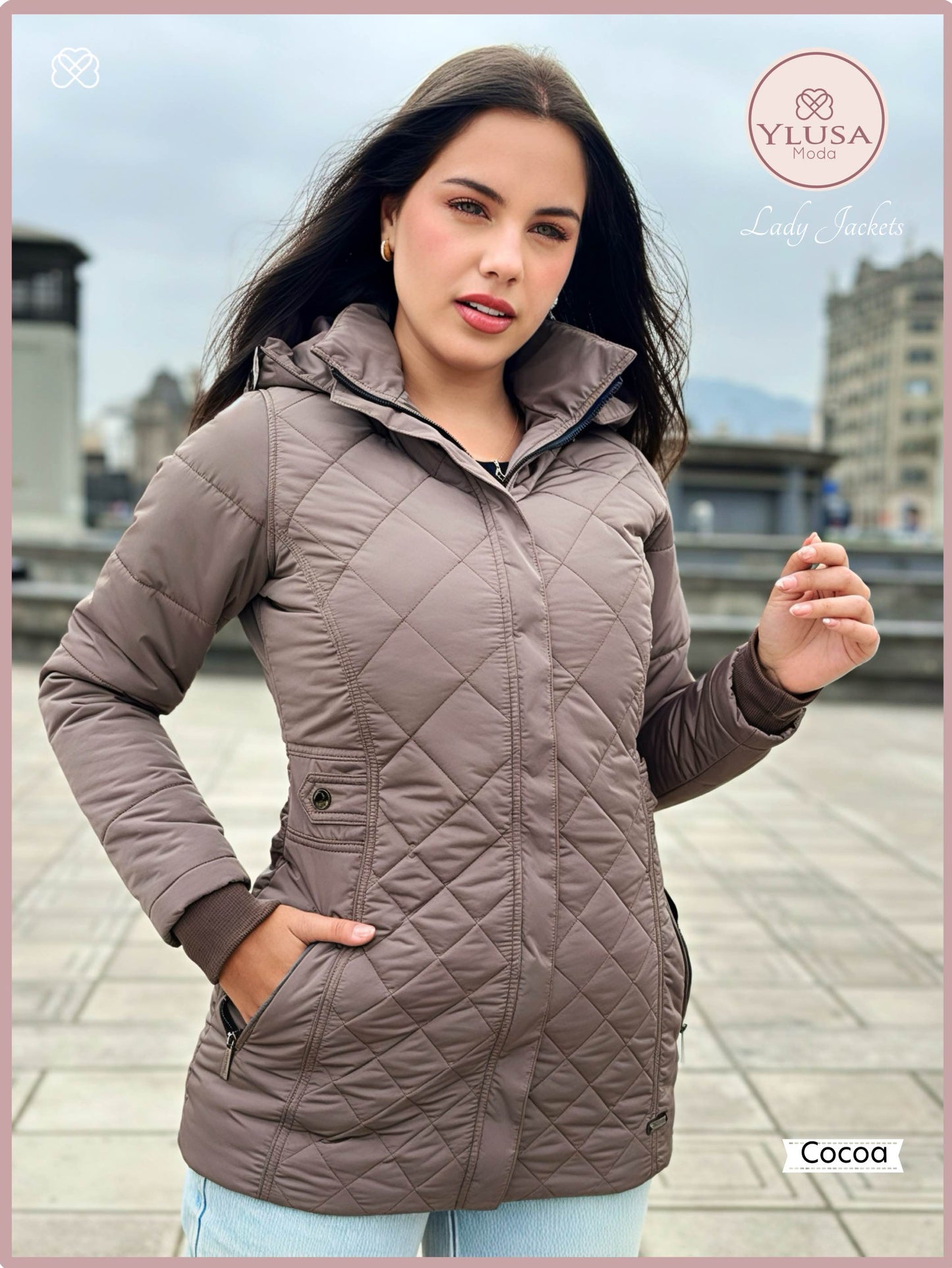 PARKA 3/4 C/PELUCHE YAZURY - COCOA