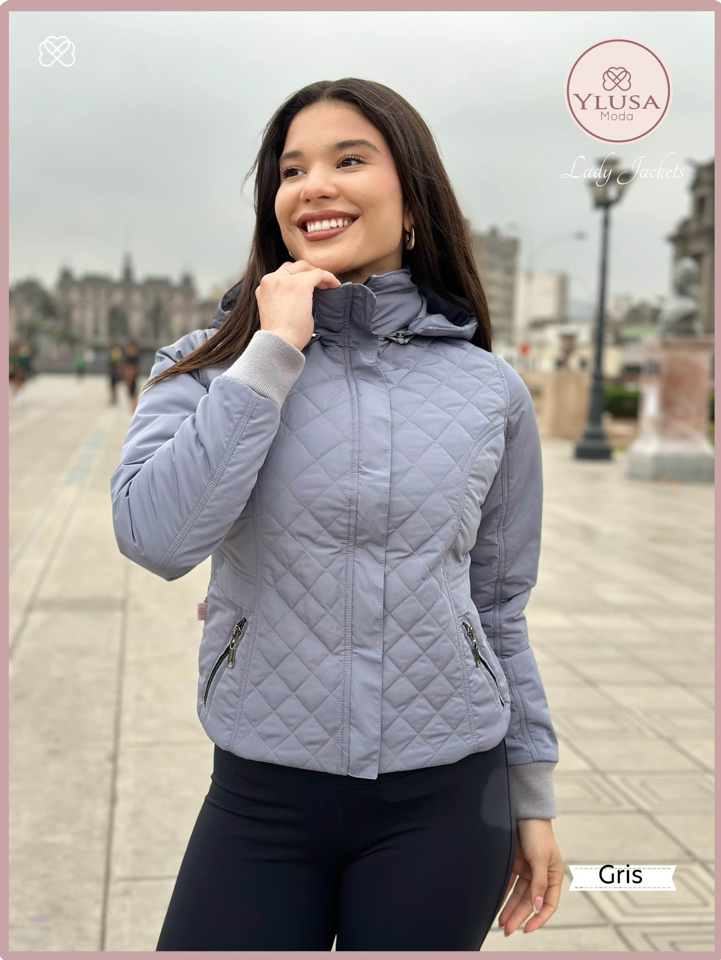 CHAQUETA C/PELUCHE ZAMARA - GRIS