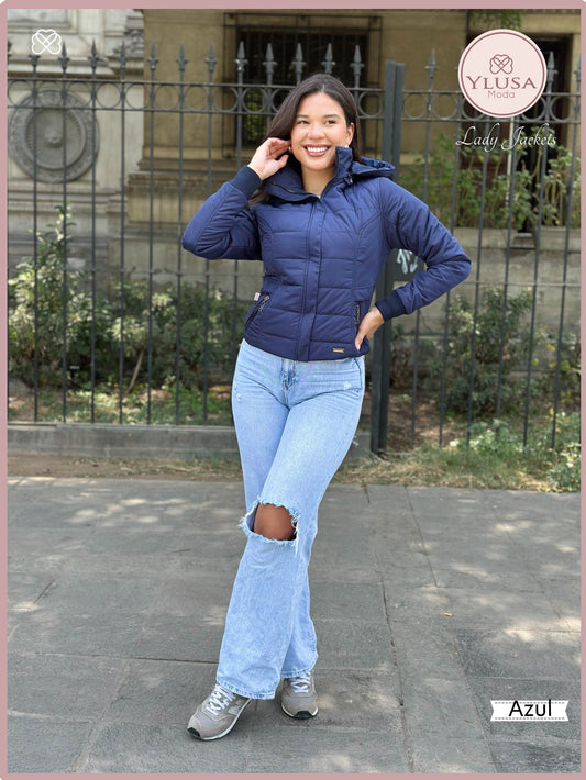 CHAQUETA C/PELUCHE MACARENA - AZUL