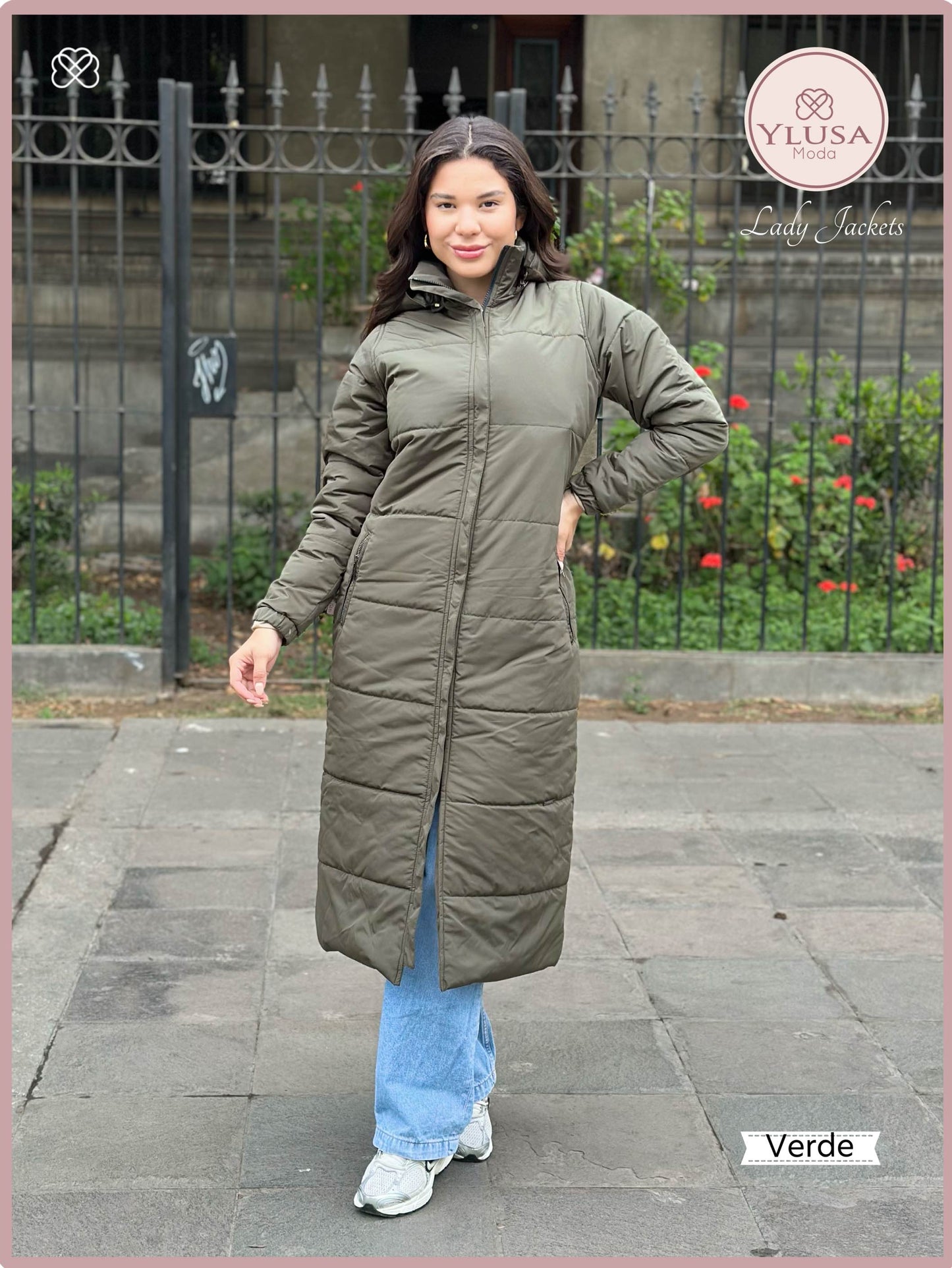 PARKA MAXI EXTRA LARGA PALOMA - VERDE