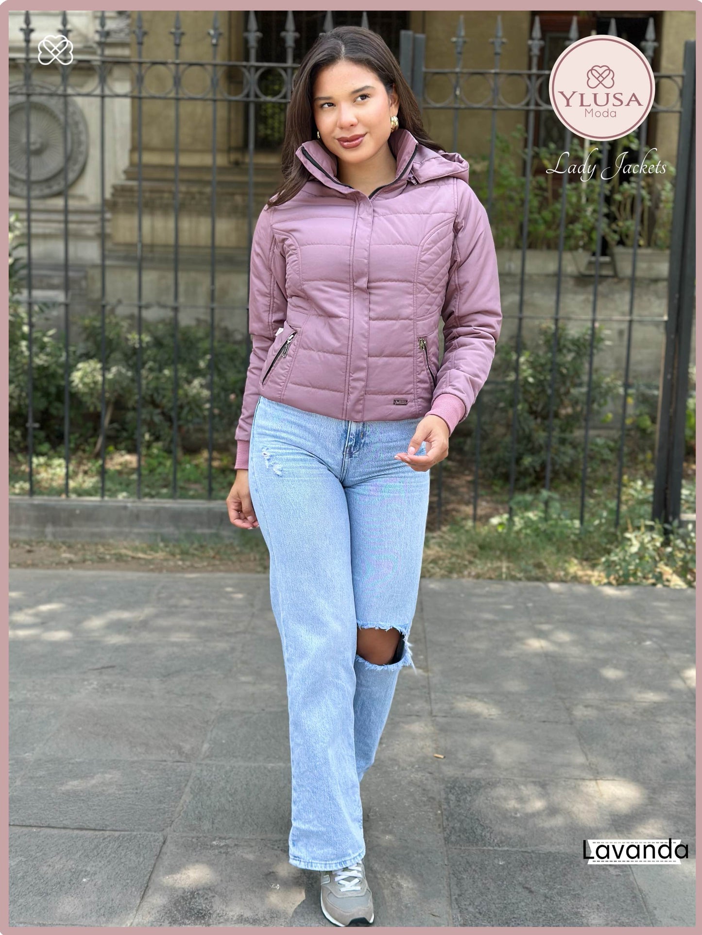 CHAQUETA C/PELUCHE MACARENA - LAVANDA