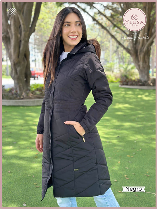 PARKA MAXI LARGA AURORA - NEGRO