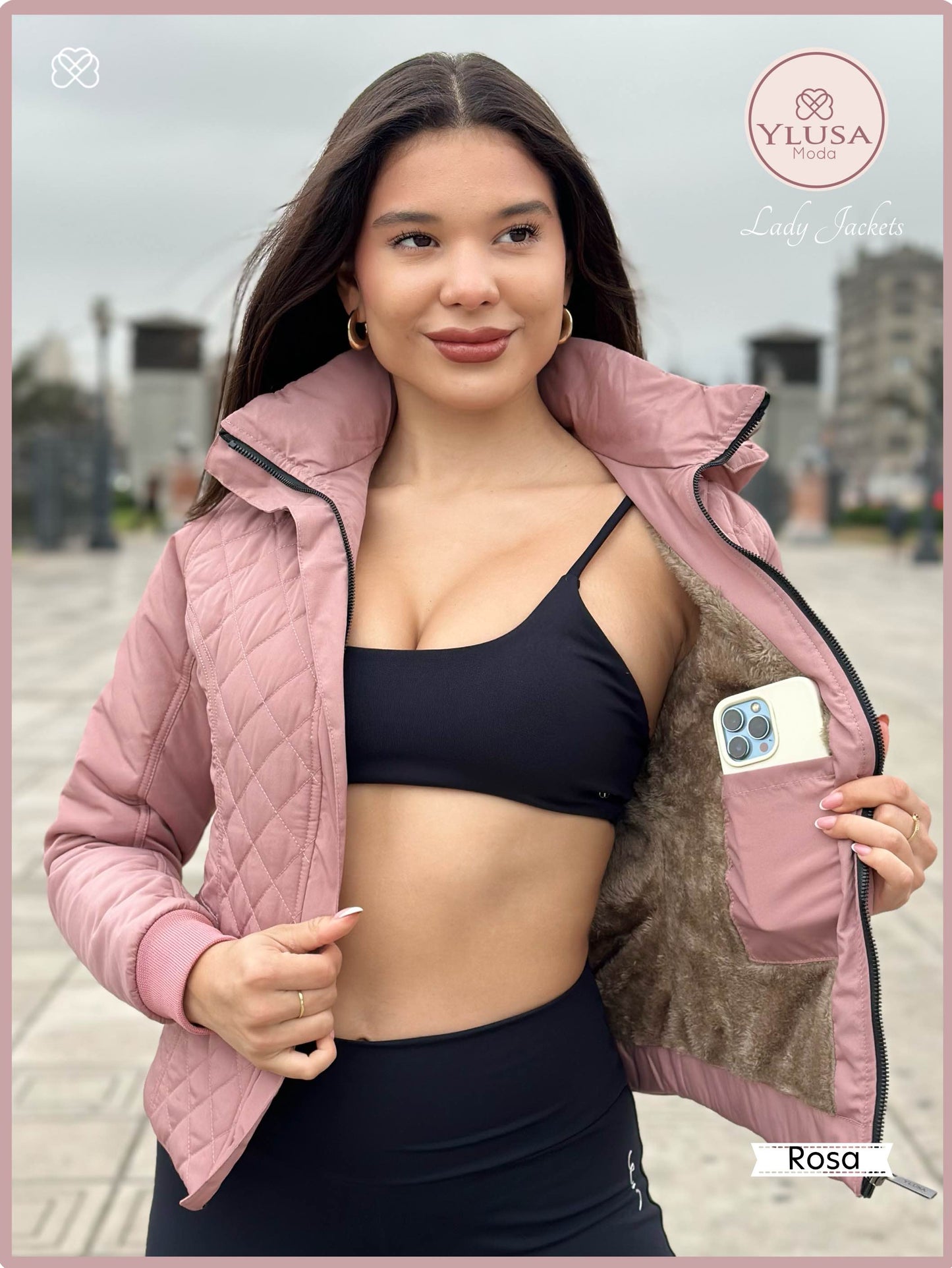 CHAQUETA C/PELUCHE ZAMARA - ROSA