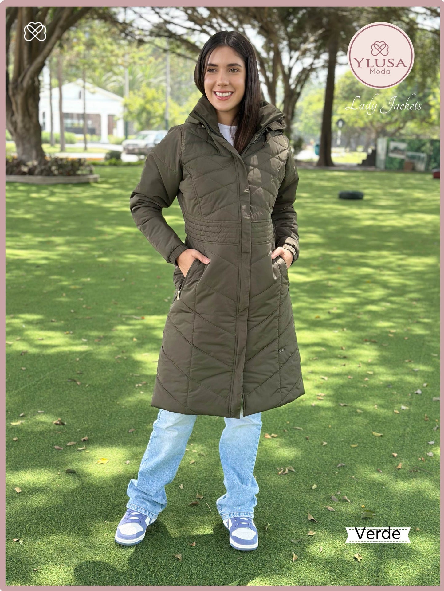 PARKA MAXI LARGA AURORA - VERDE