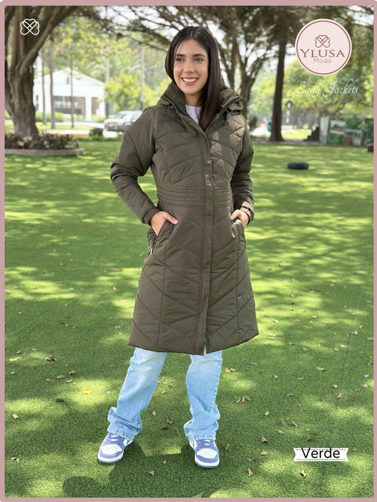 PARKA MAXI LARGA AURORA - VERDE
