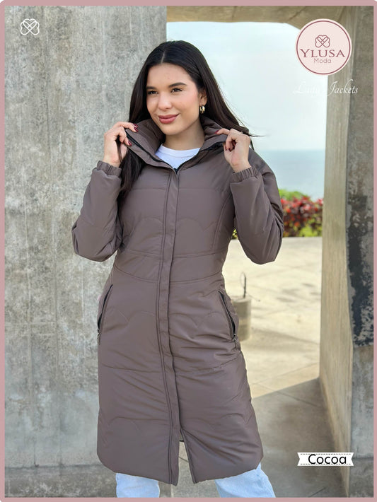 PARKA MAXI LARGA ALEXA - COCOA