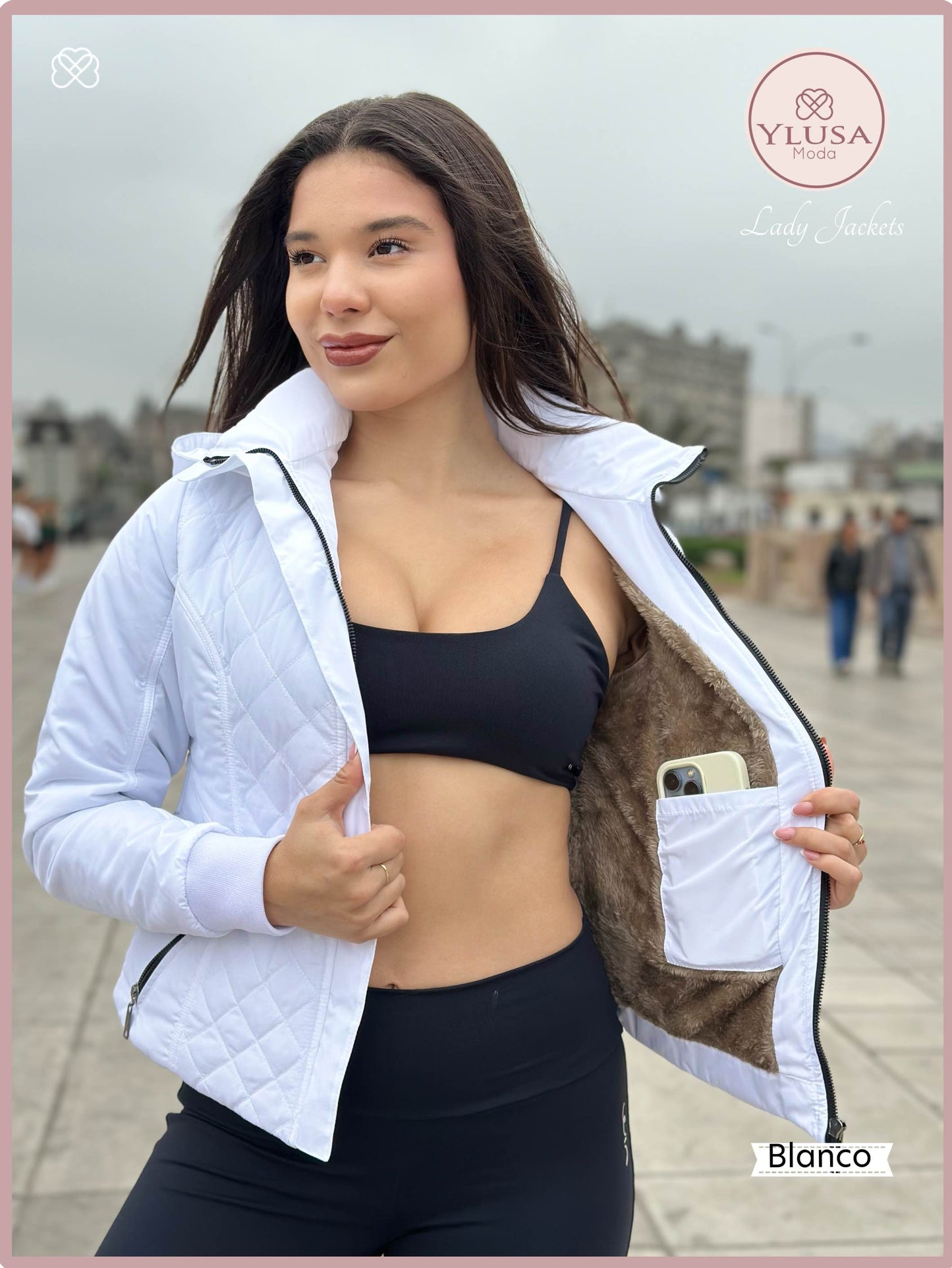 CHAQUETA C/PELUCHE ZAMARA - BLANCO
