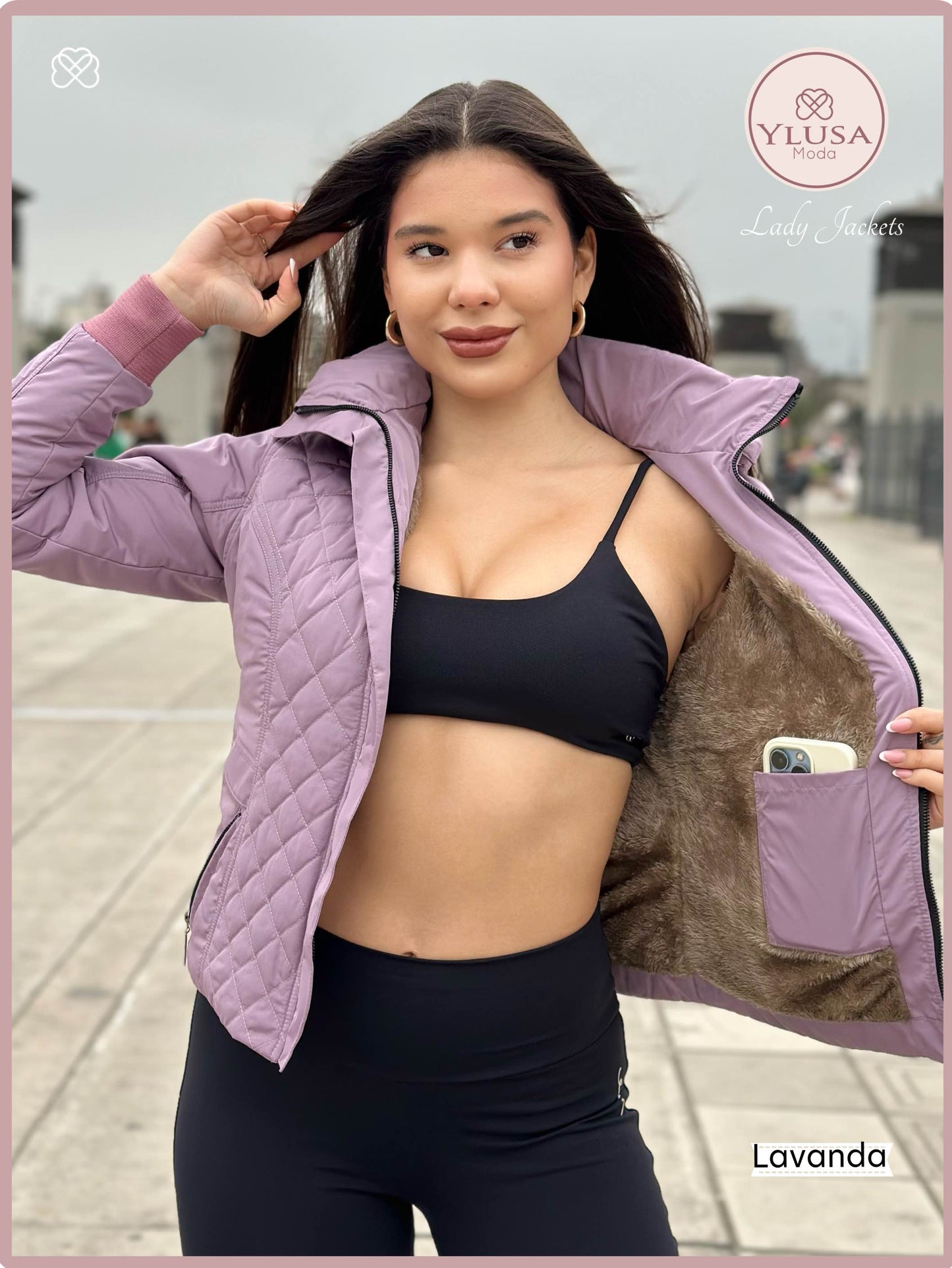 CHAQUETA C/PELUCHE ZAMARA - LAVANDA