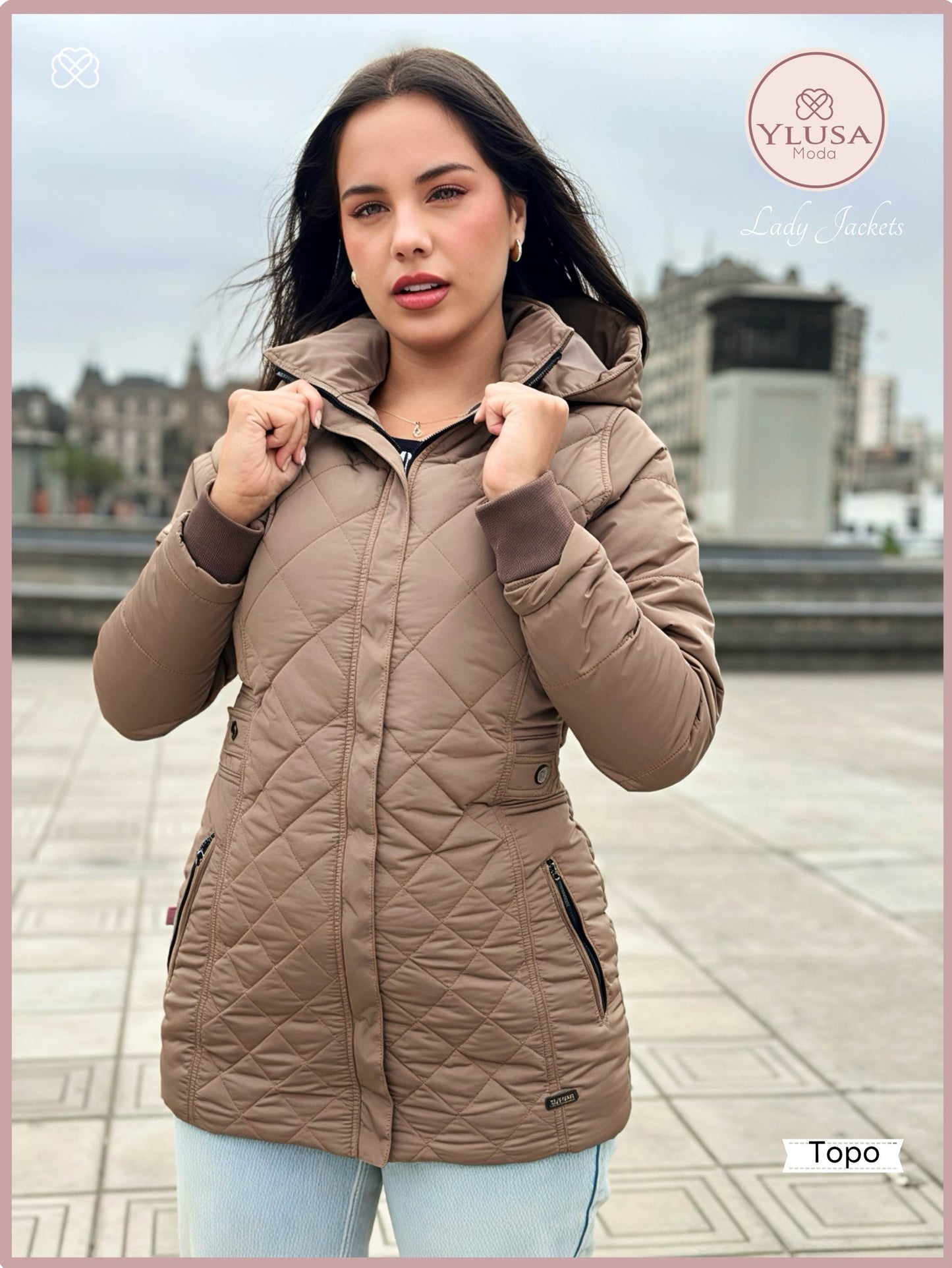 PARKA 3/4 C/PELUCHE YAZURY - TOPO