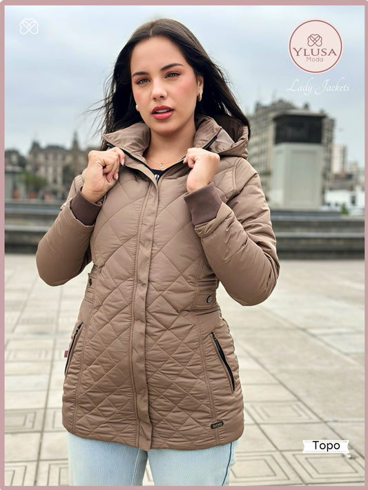 PARKA 3/4 C/PELUCHE YAZURY - TOPO