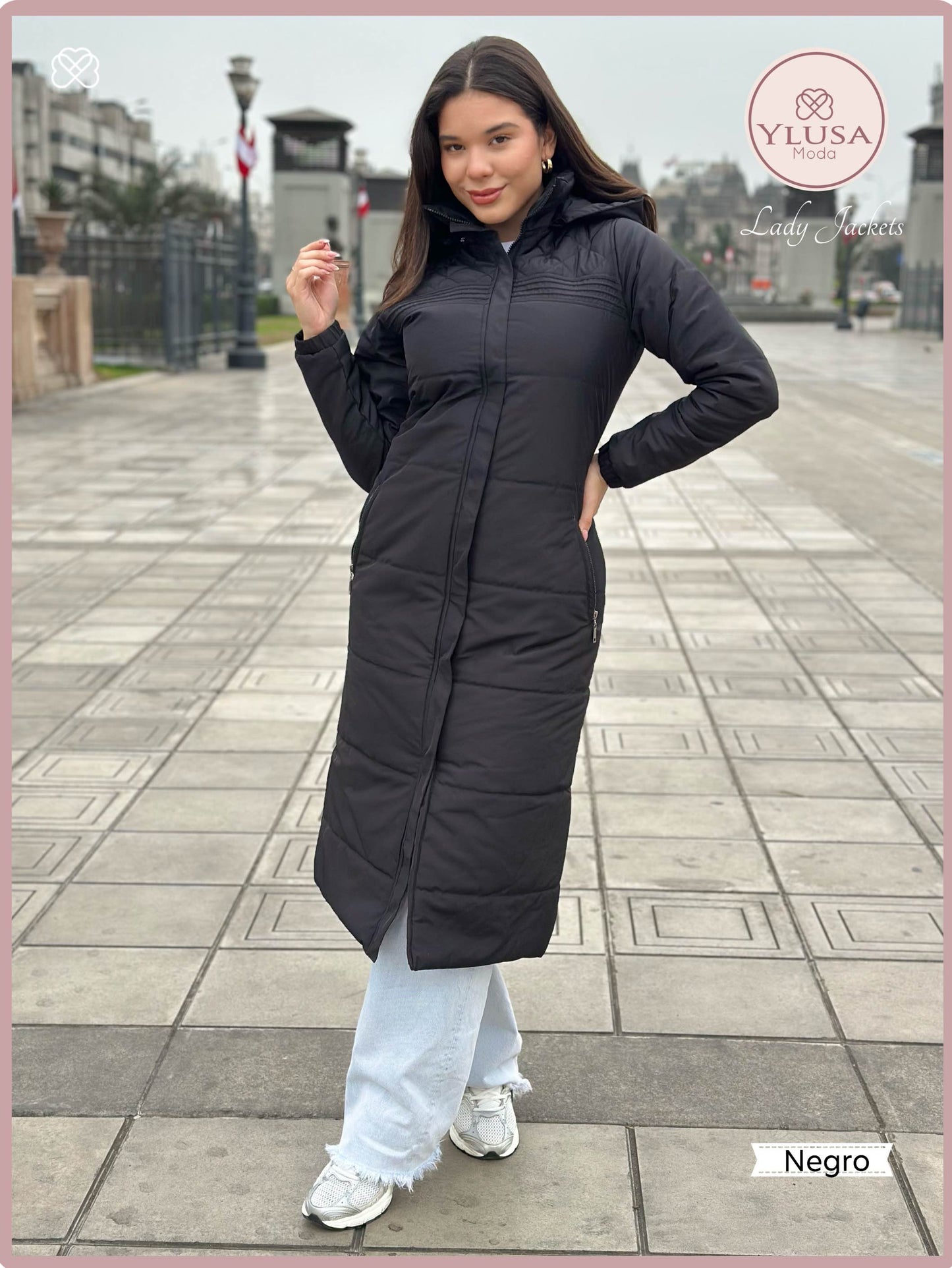 PARKA MAXI 120CM EMMA - NEGRO