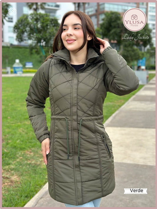 PARKA MAXI CHALECO 90CM VALENTINA - VERDE