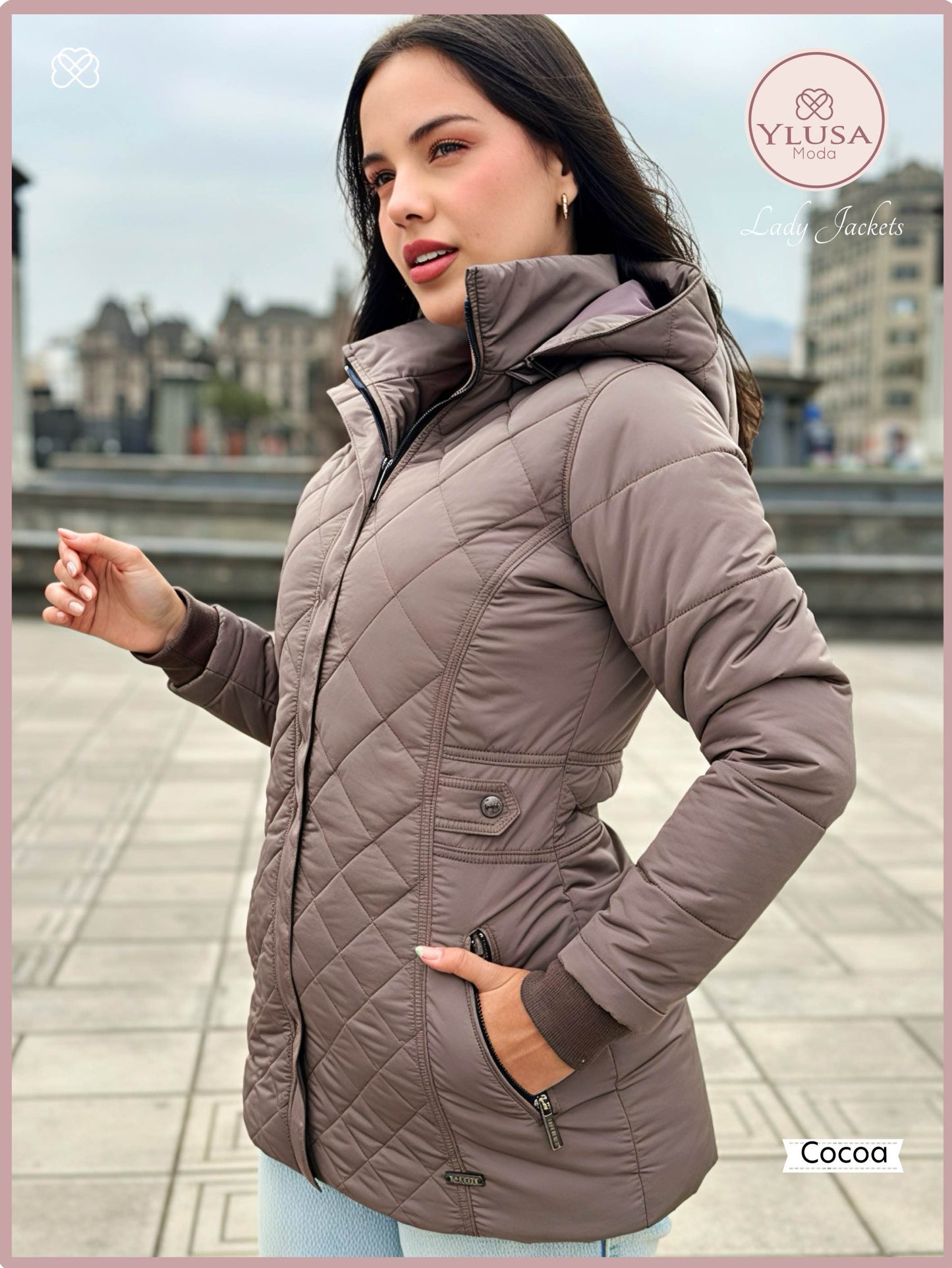 PARKA 3/4 C/PELUCHE YAZURY - COCOA