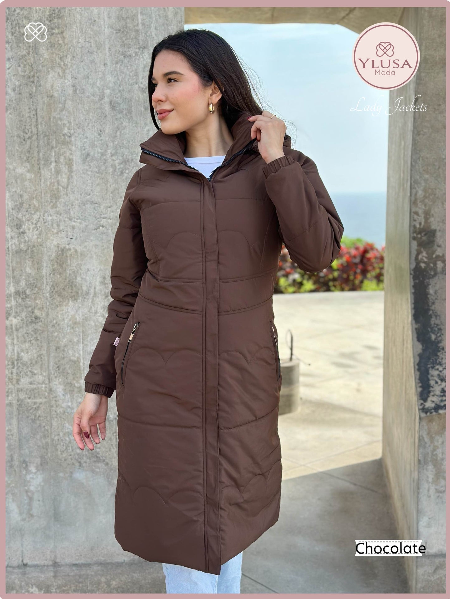 PARKA MAXI LARGA ALEXA - CHOCOLATE