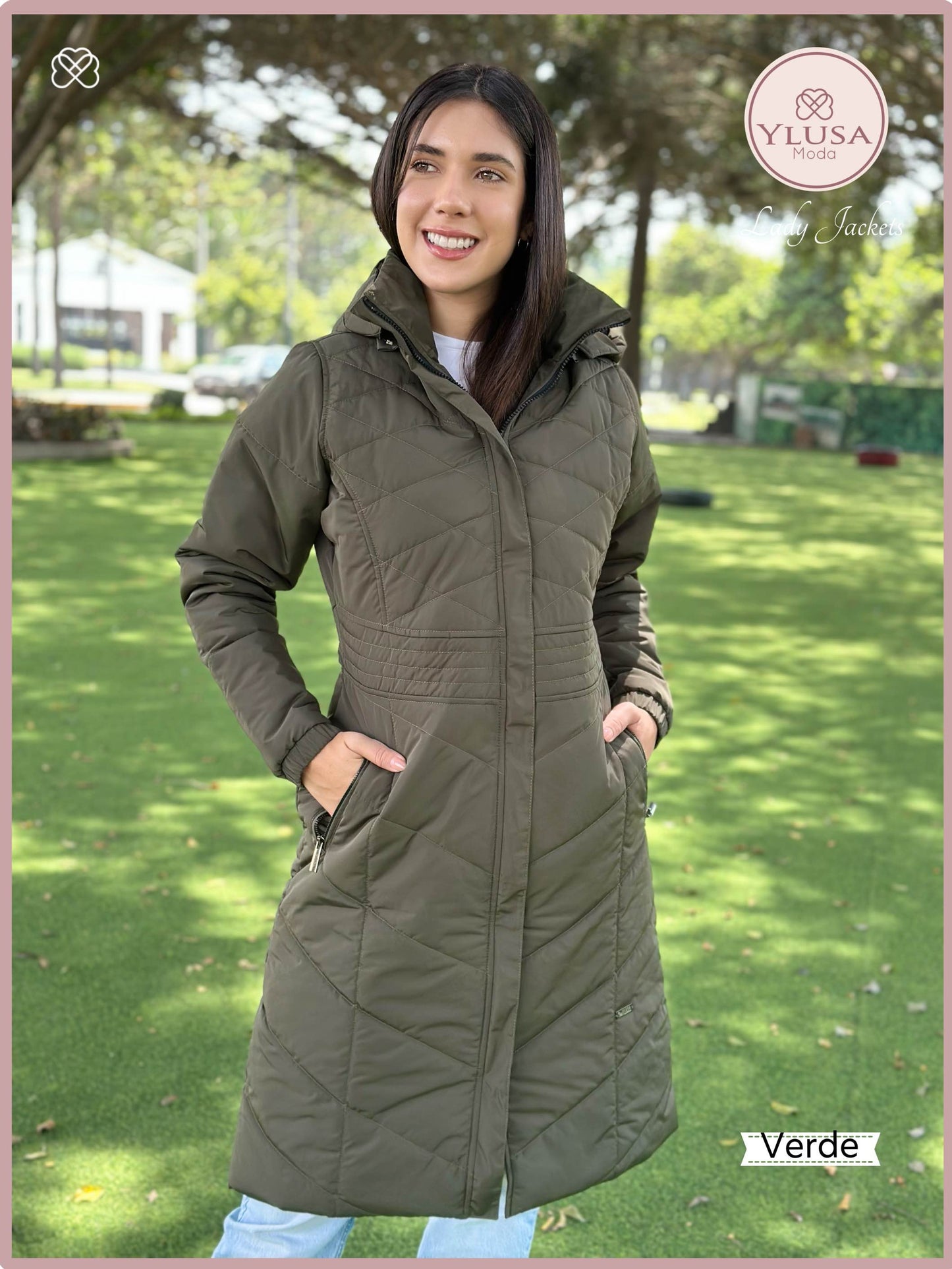 PARKA MAXI LARGA AURORA - VERDE