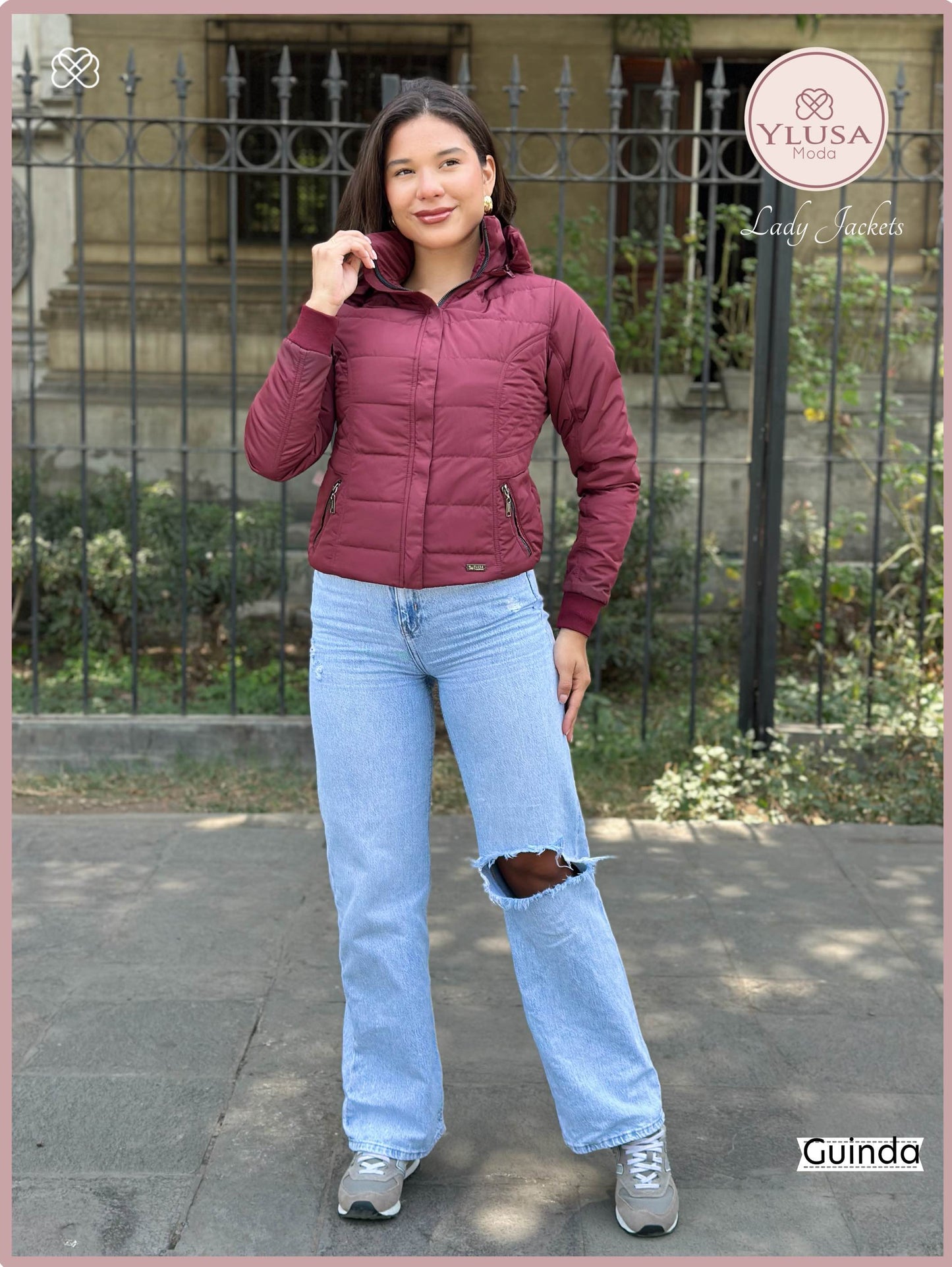 CHAQUETA C/PELUCHE MACARENA - GUINDA