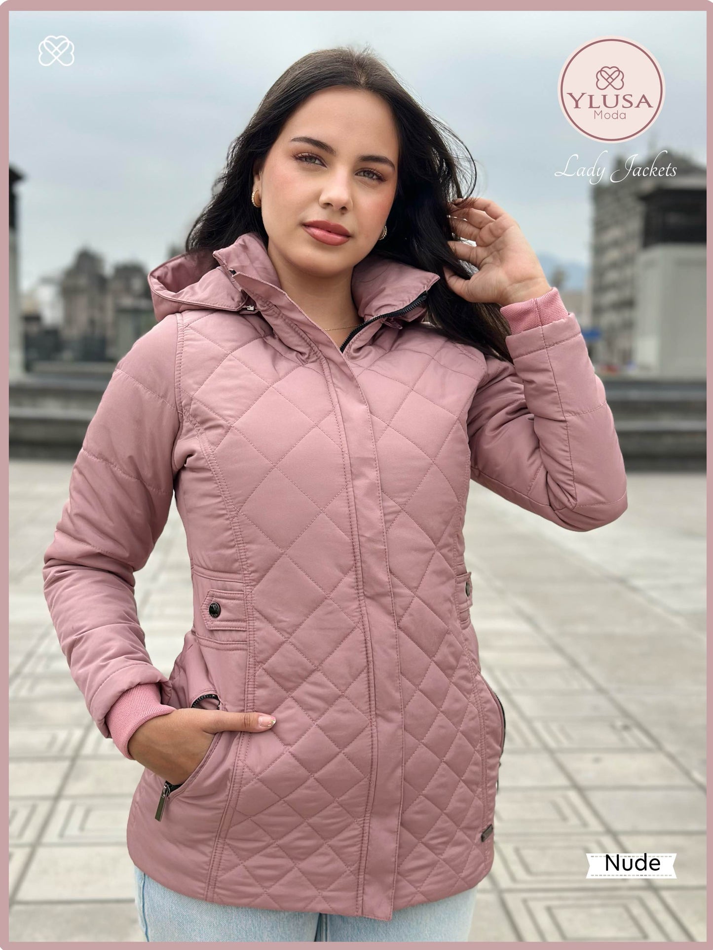 PARKA 3/4 C/FORRO PELUCHE YAZURY - NUDE