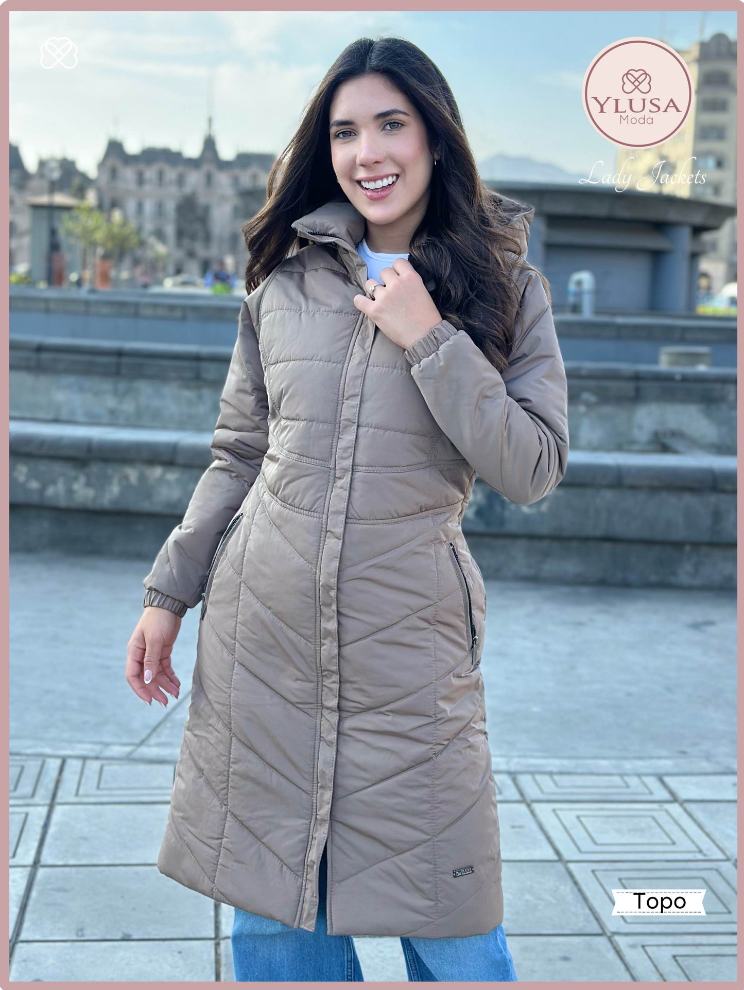 PARKA MAXI LARGA EMELY - TOPO