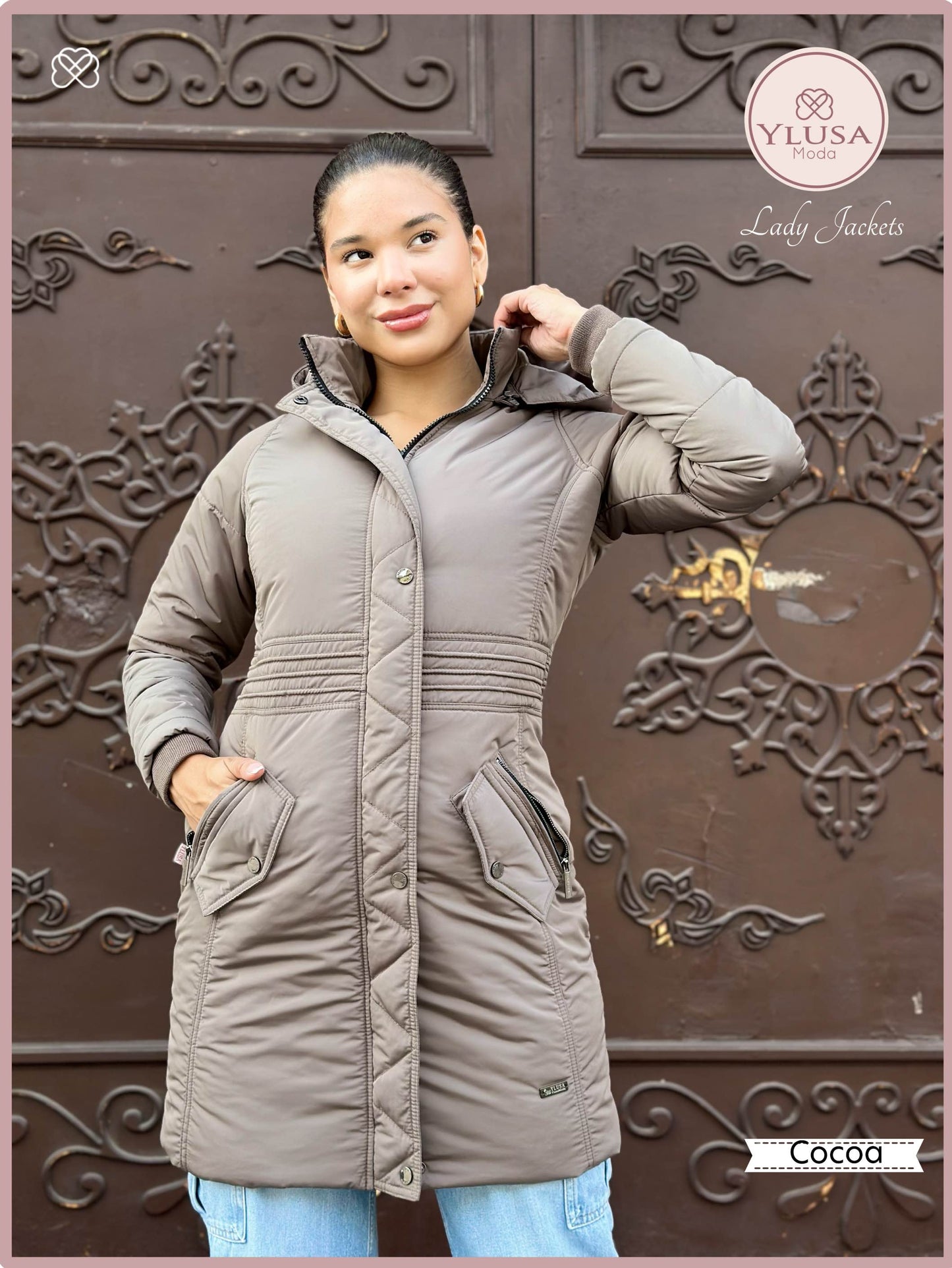 PARKA EXTRA LARGA ROMA - COCOA