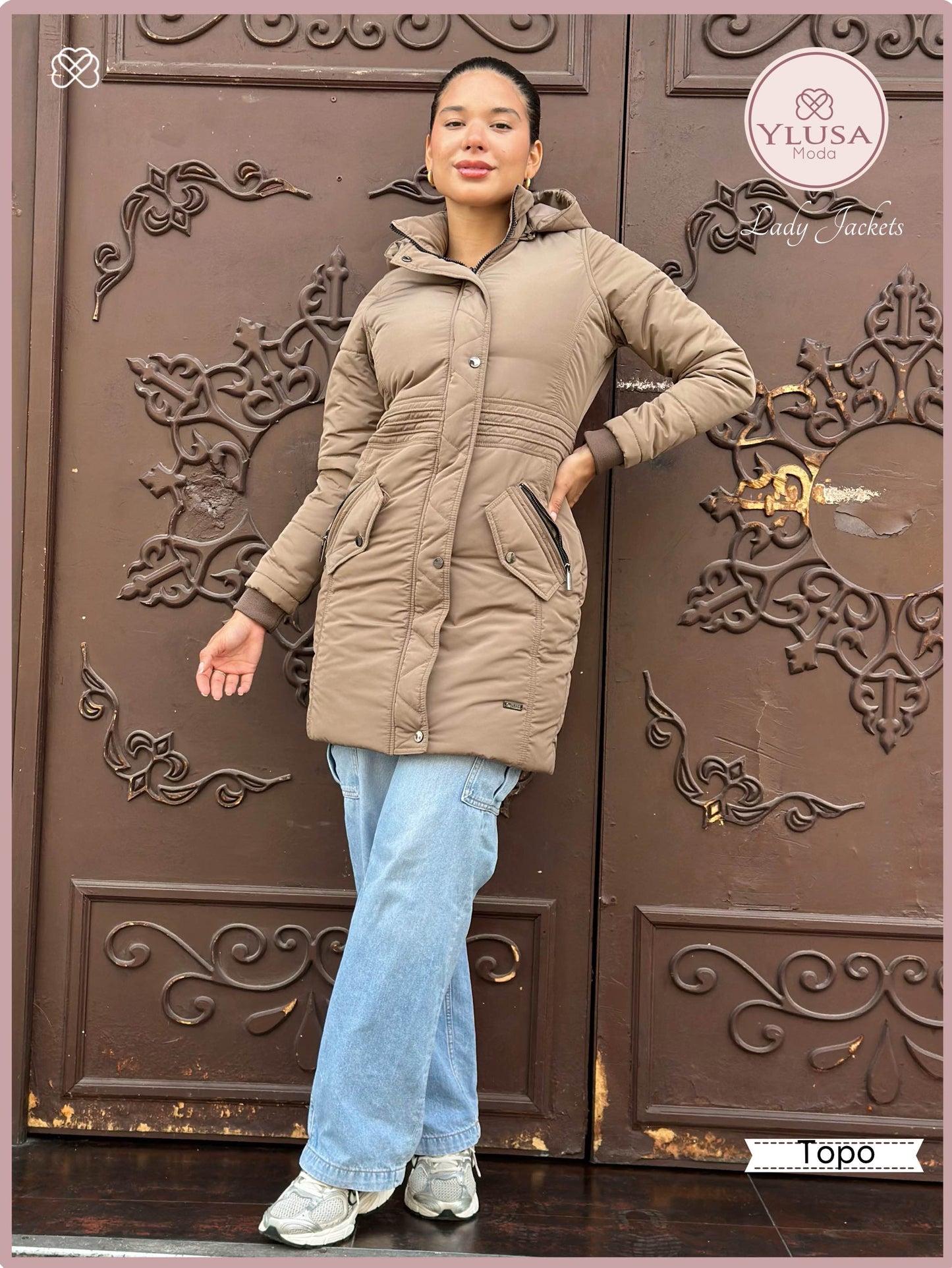 PARKA EXTRA LARGA ROMA - TOPO