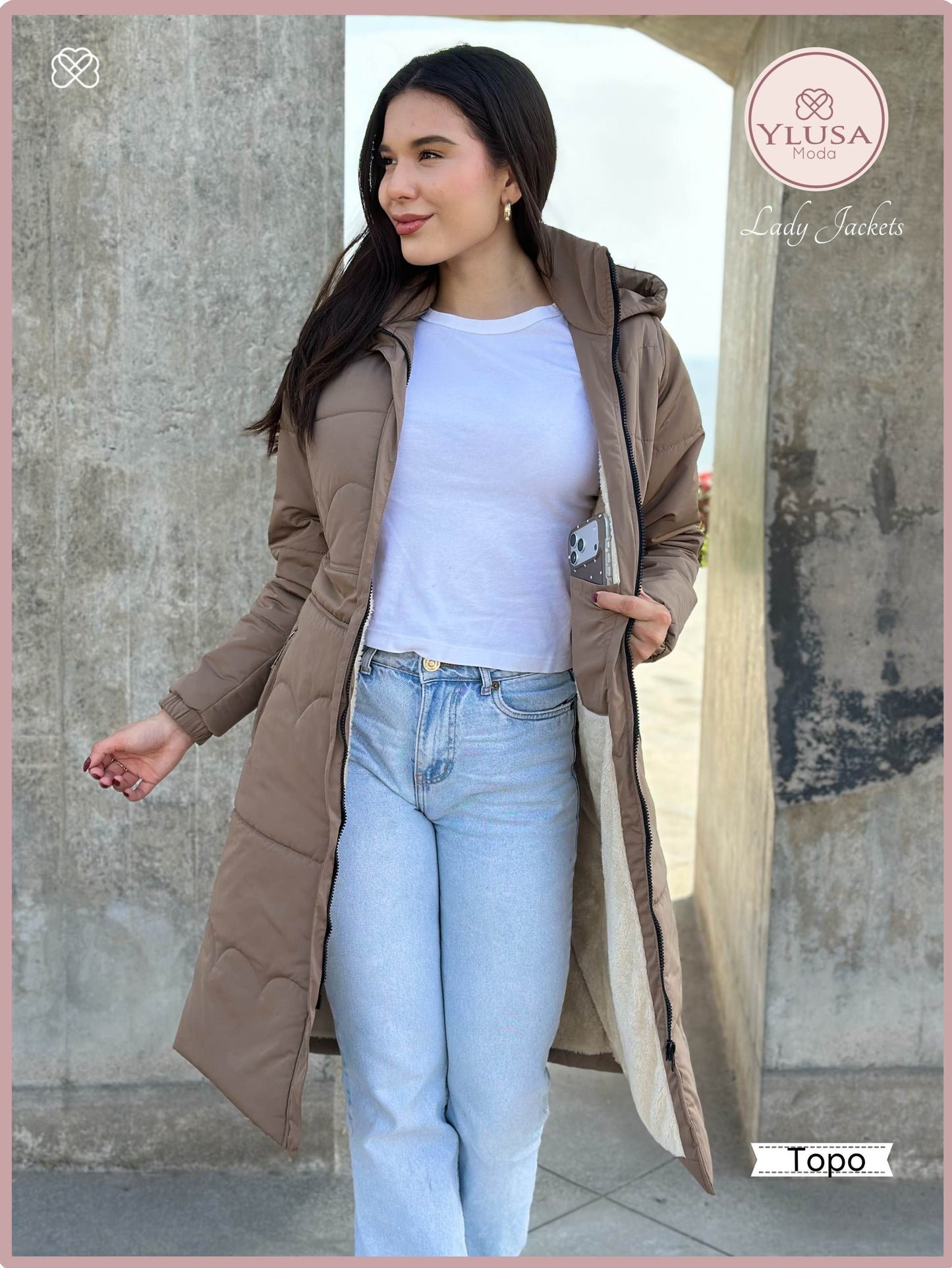 PARKA MAXI LARGA ALEXA - TOPO