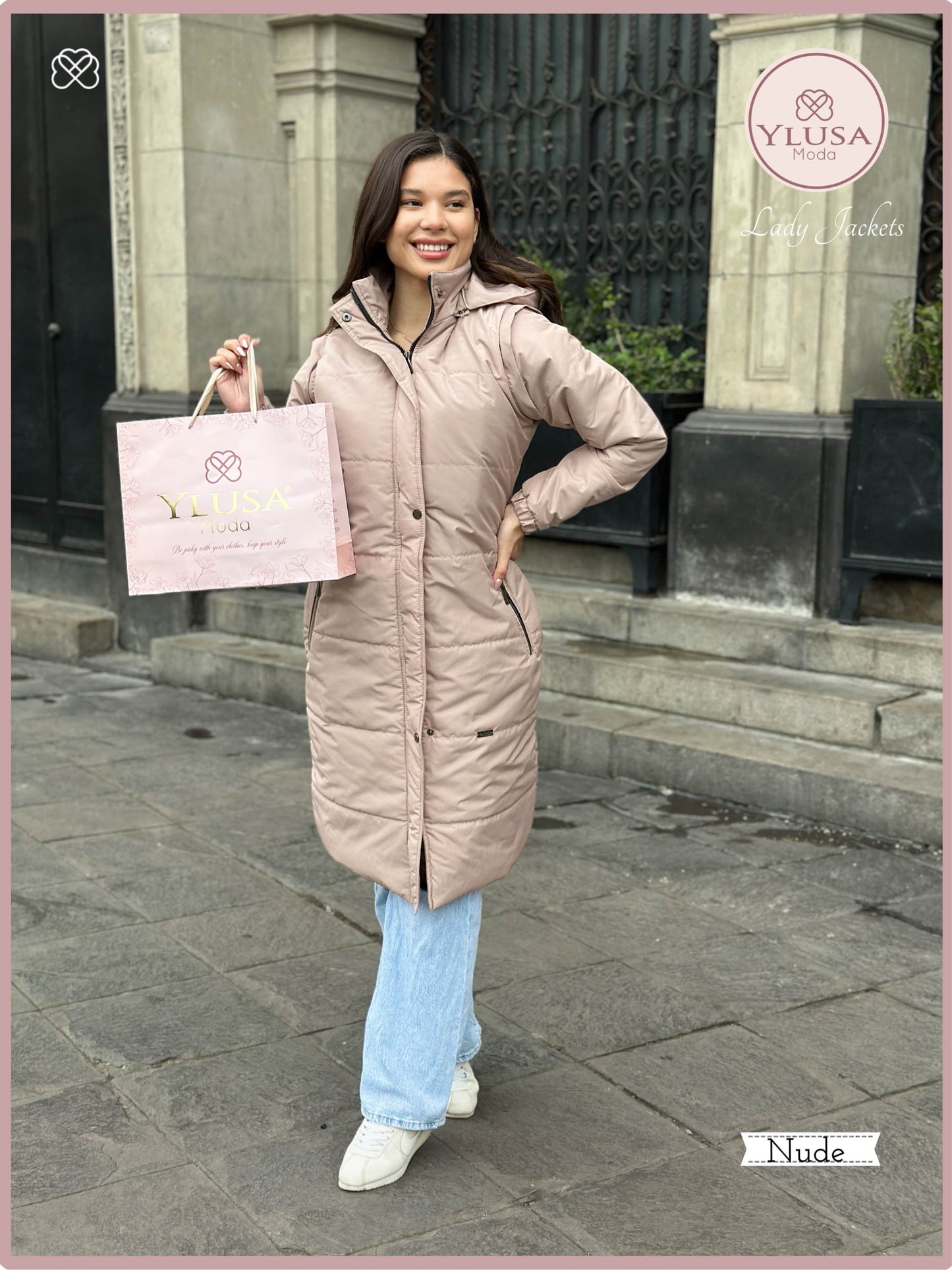 PARKA MAXI XHALECO XIOMY - NUDE