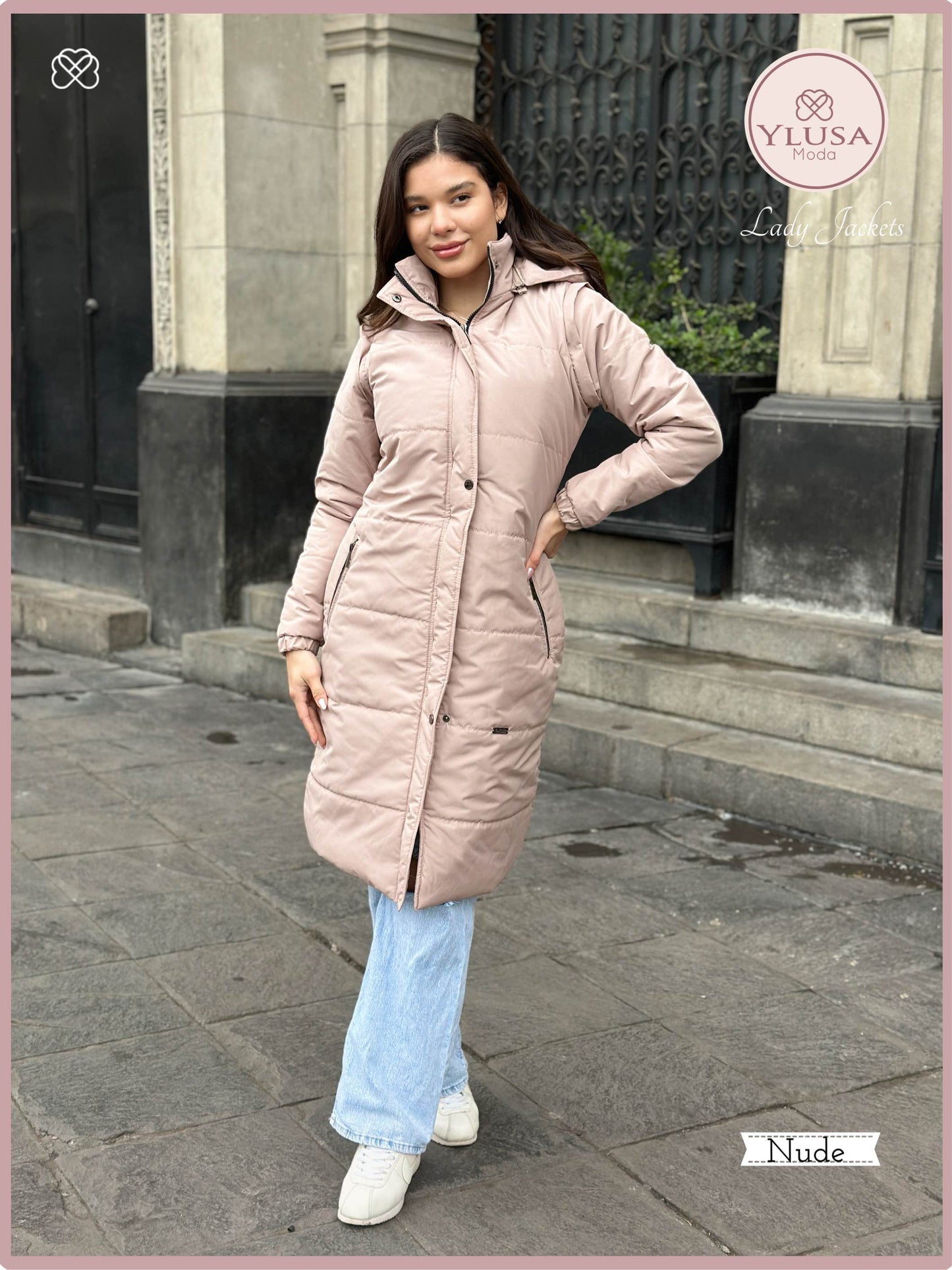 PARKA MAXI XHALECO XIOMY - NUDE