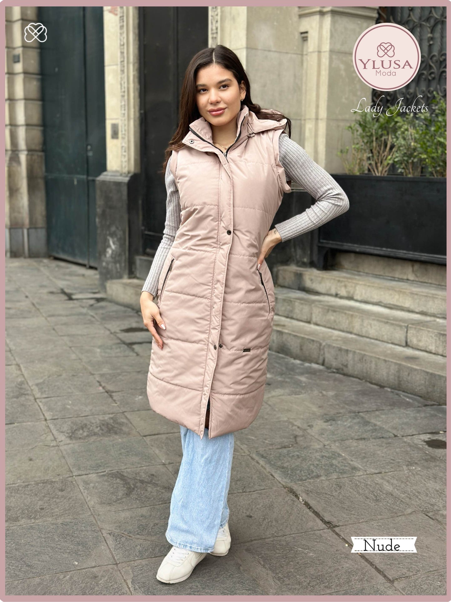 PARKA MAXI XHALECO XIOMY - NUDE