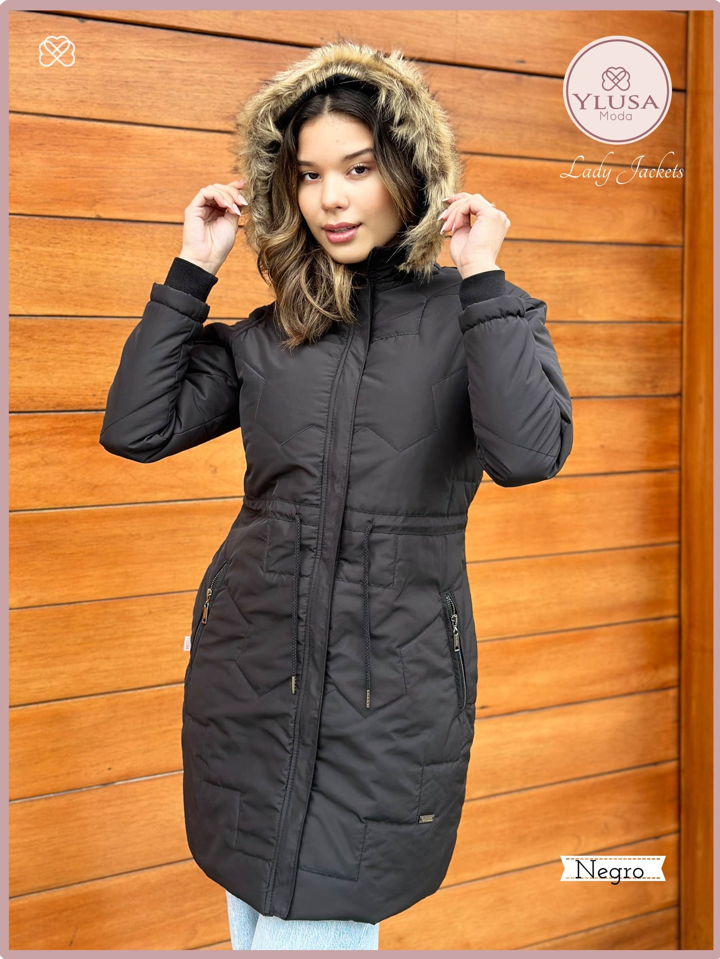 PARKA EXTRA LARGA ROXY - NEGRO