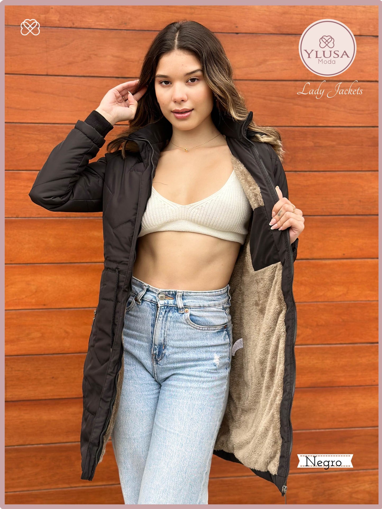 PARKA EXTRA LARGA ROXY - NEGRO