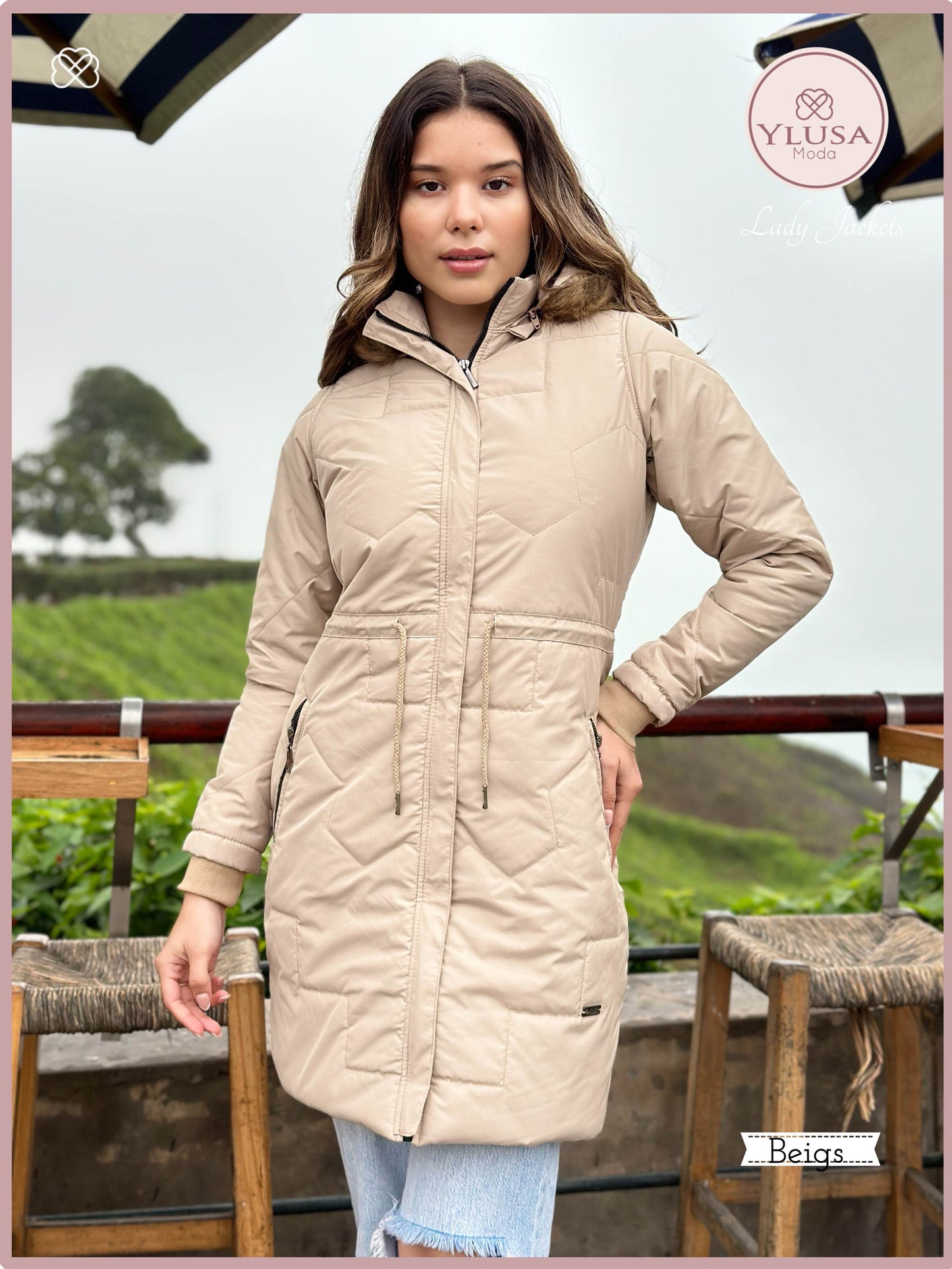 PARKA EXTRA LARGA ROXY - BEIGS