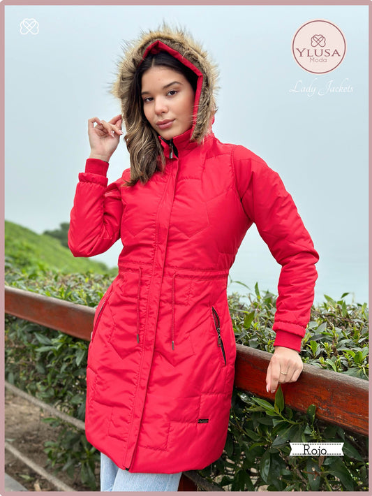 PARKA EXTRA LARGA ROXY - ROJO