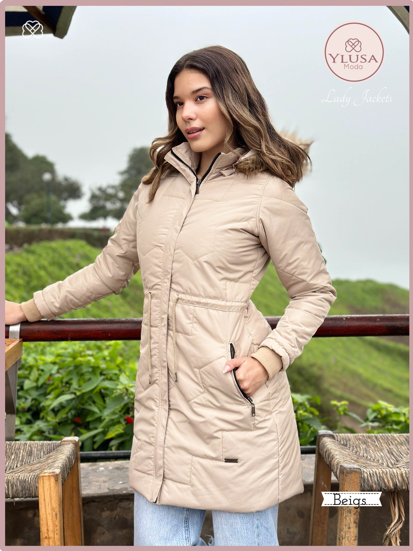 PARKA EXTRA LARGA ROXY - BEIGS