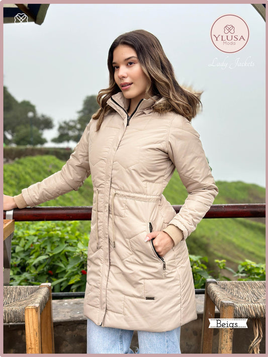 PARKA EXTRA LARGA ROXY - BEIGS
